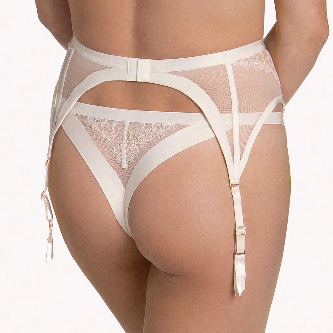 Lisca Rose Sheer Lace Garter Belt - Image 2