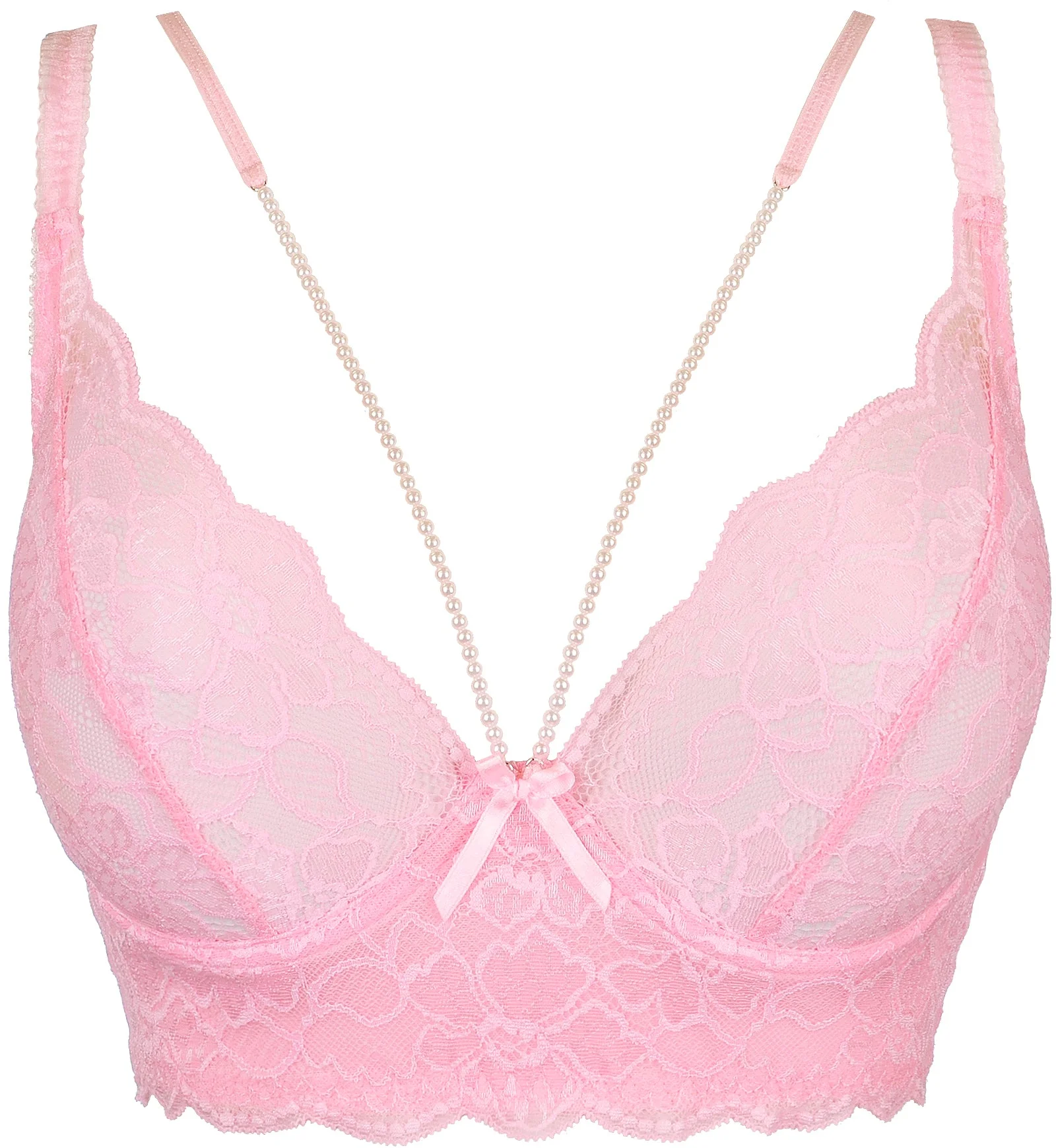 Axami Rose Shadow Sheer Lace Longline Bra - Image 7