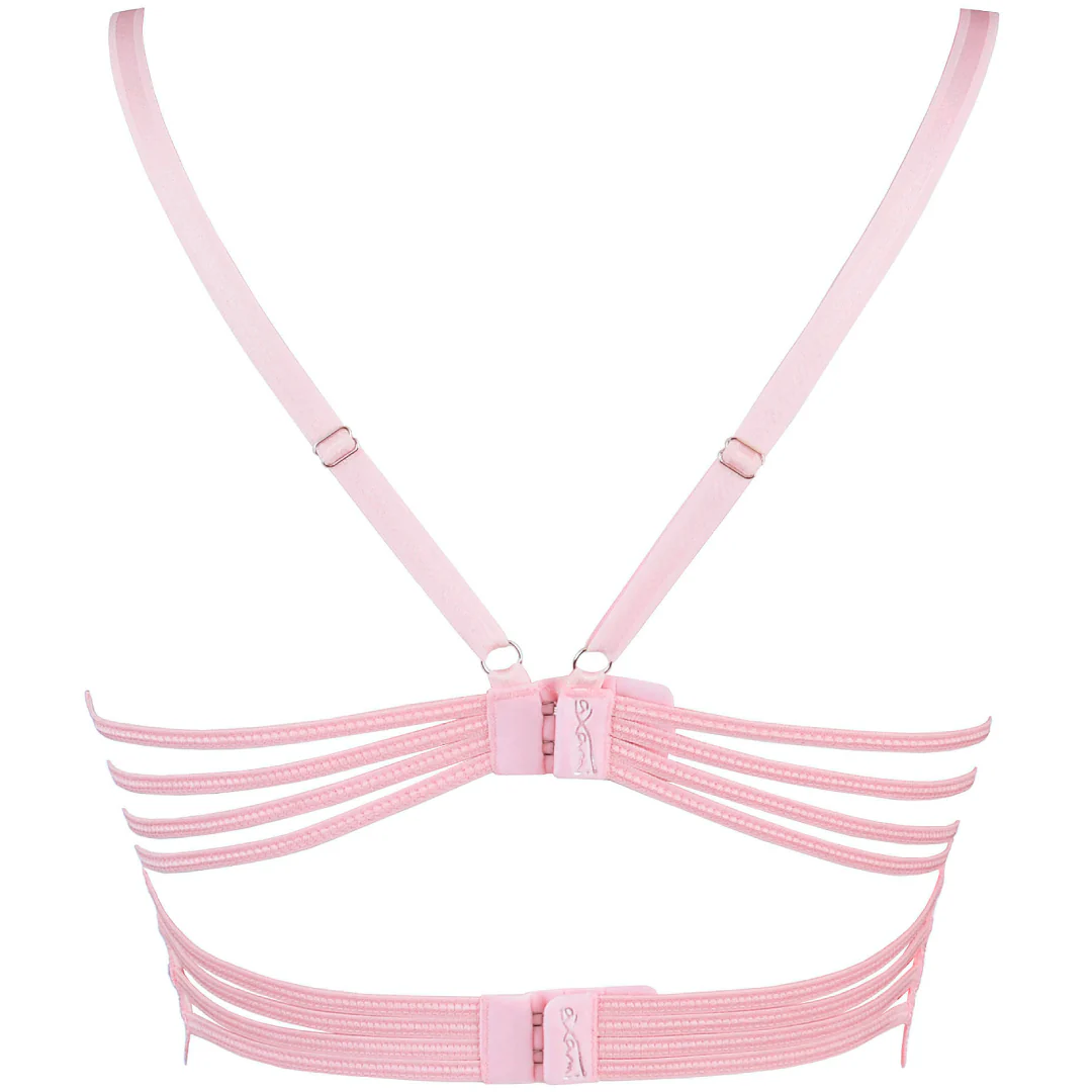 Axami Seductive Rose Sheer Lace Longline Plunge Bra - Image 8