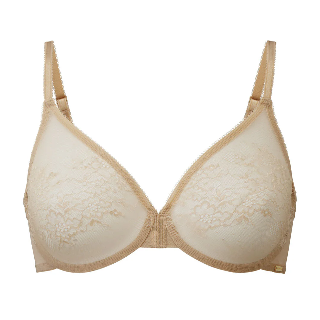 Gossard Glossies Lace Nude Sheer Molded Bra Nude - Image 11