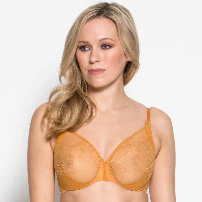 Gossard Glossies Lace Spiced Honey Sheer Molded Bra