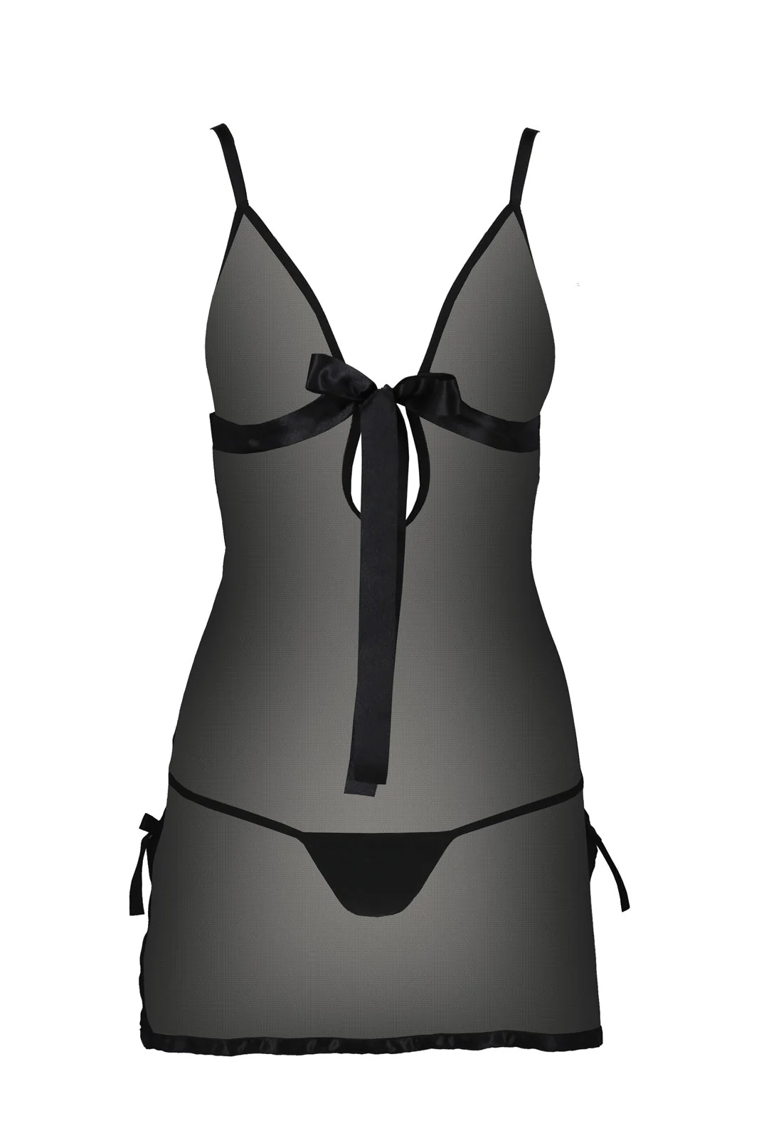 Sexy Sheer Mesh Chemise Casmir Kea Black - Image 3