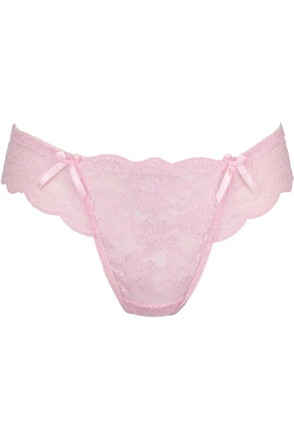 Axami Rose Shadow Sheer Mesh Lace Thong Panty - Image 6