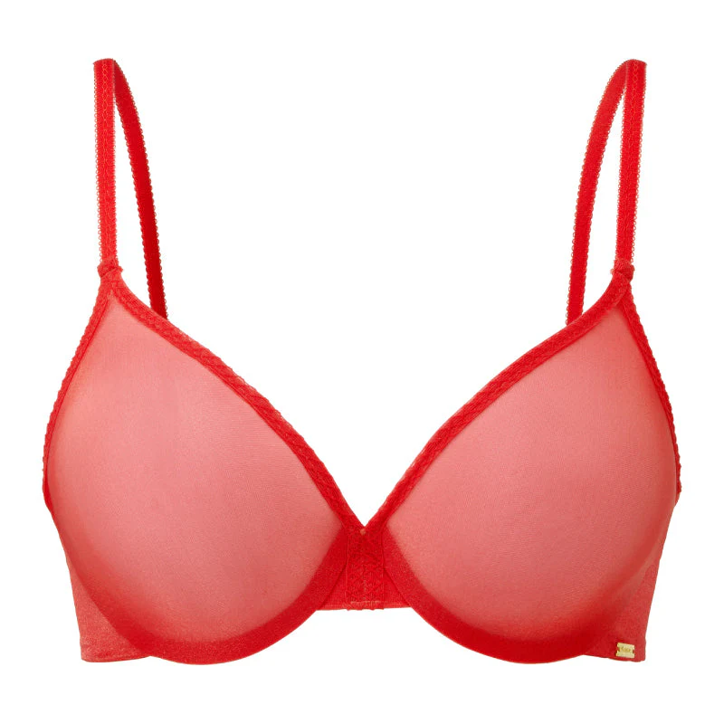 Gossard Glossies Chilli Red Sheer Molded Bra - Image 8