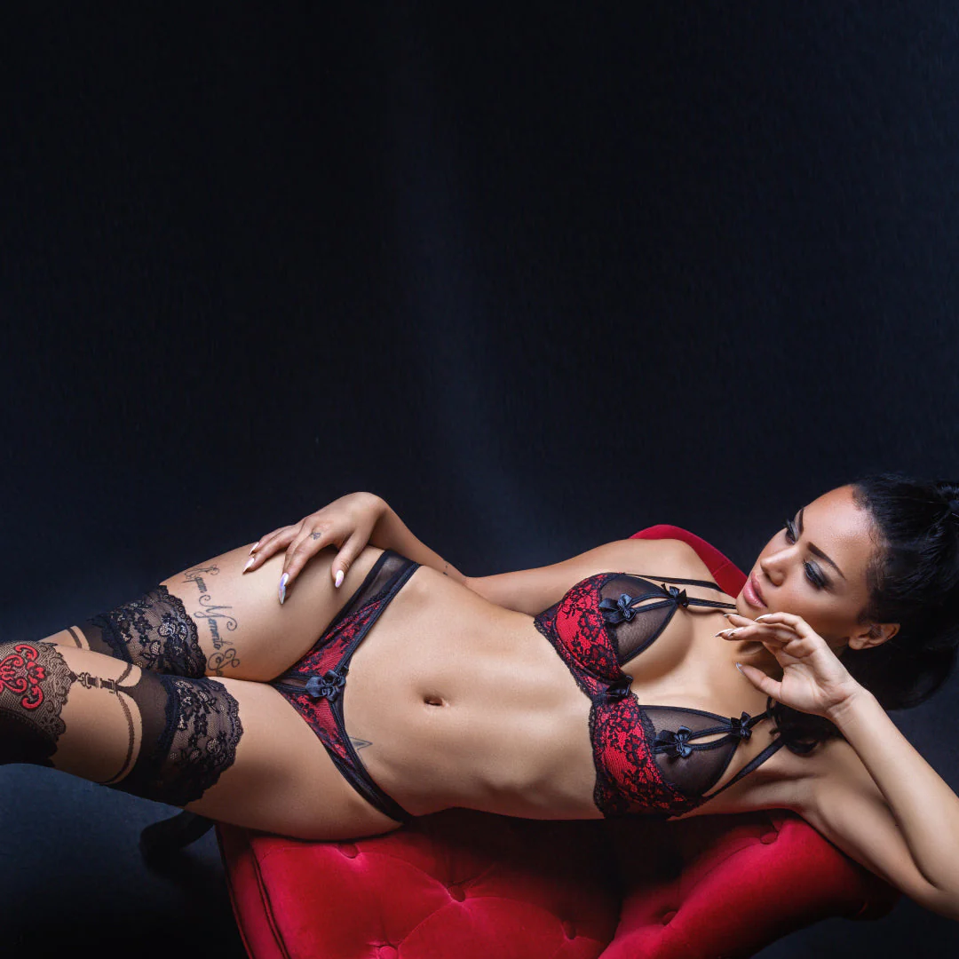 Axami Tamarillo Sorbet Sheer Peek-a-Boo Bra - Image 8
