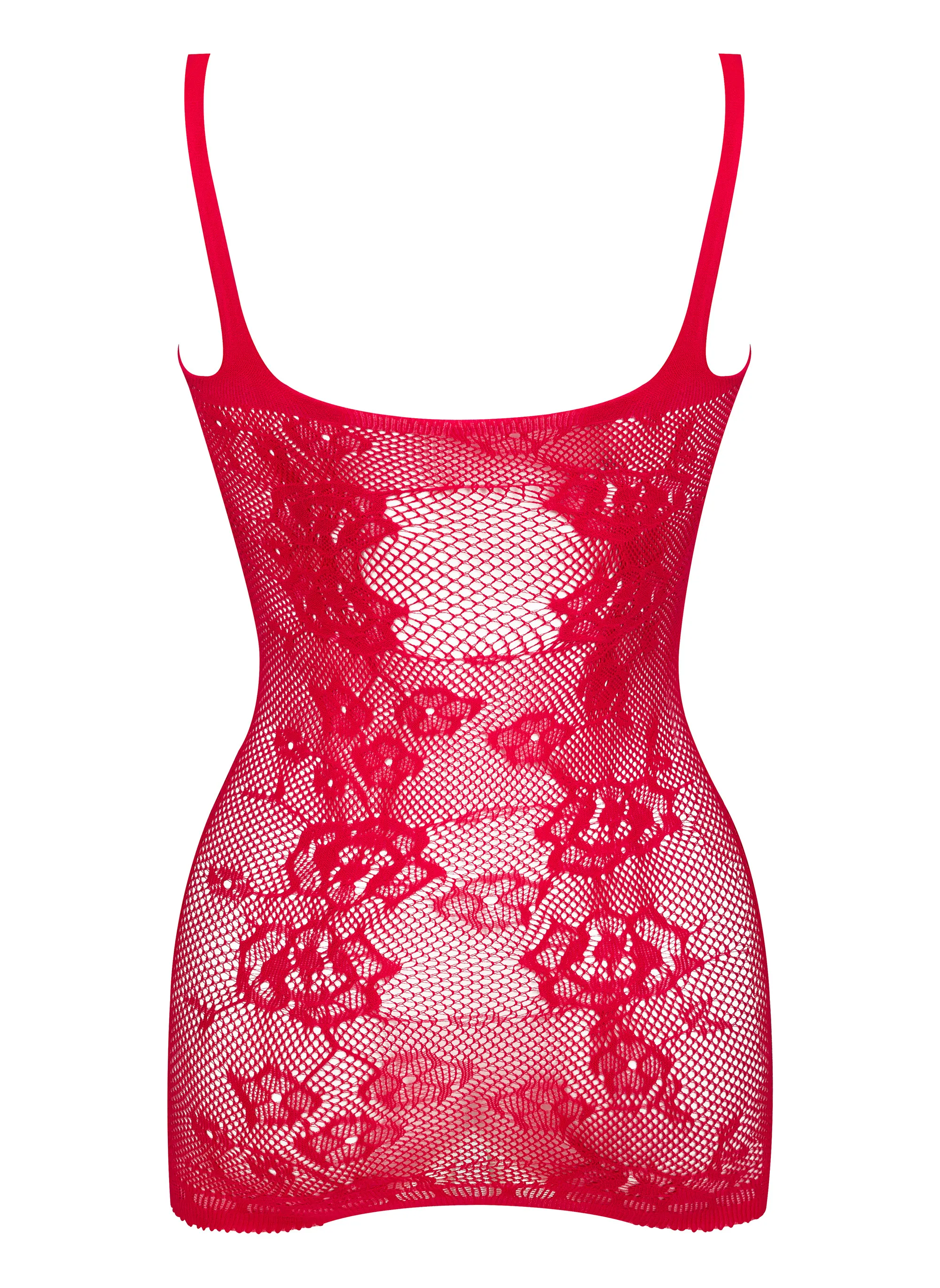 Beauty Night Anya Red Sheer Fishnet Mini Dress - Image 6