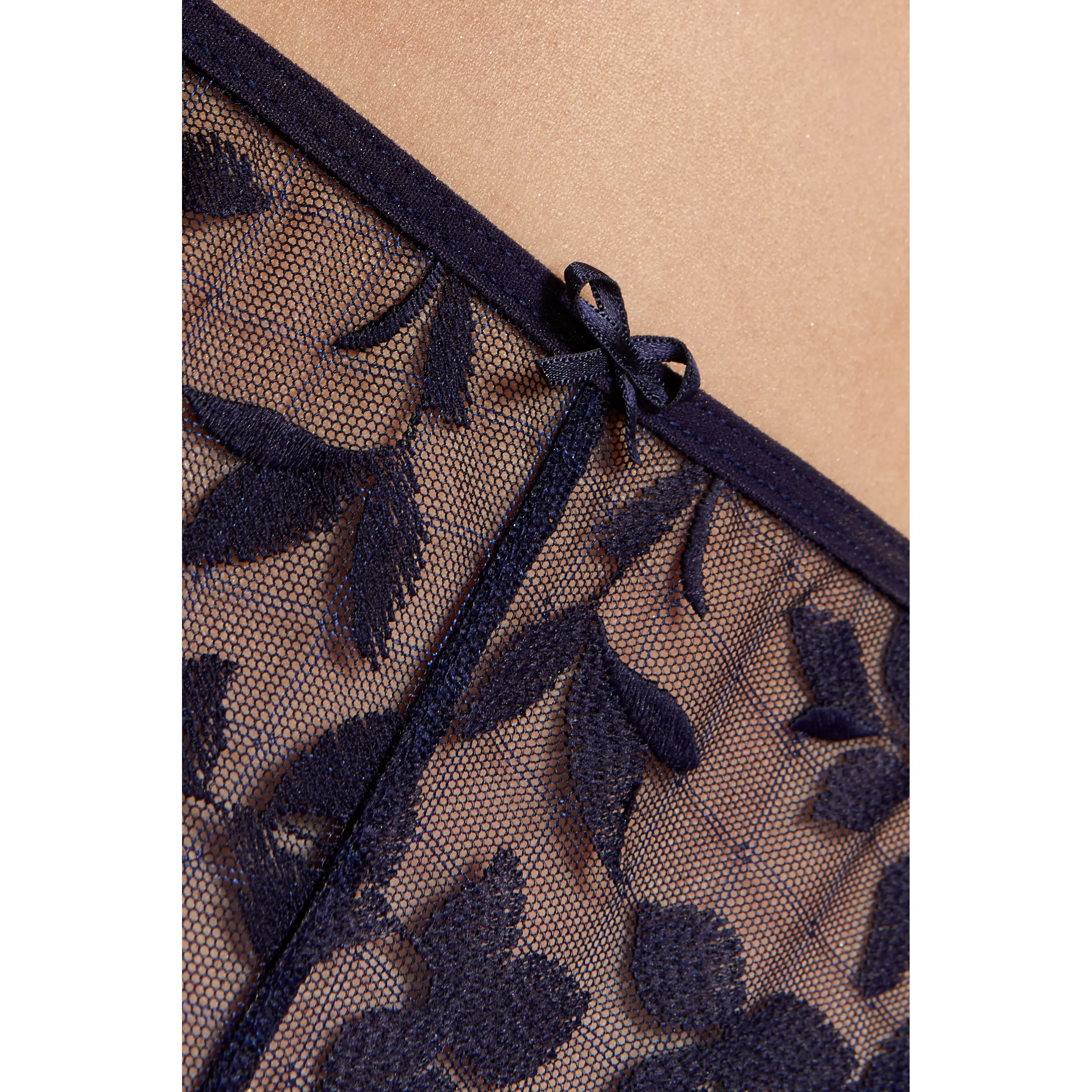 Gorteks Mona Sheer Floral Embroidery Thong - Image 6