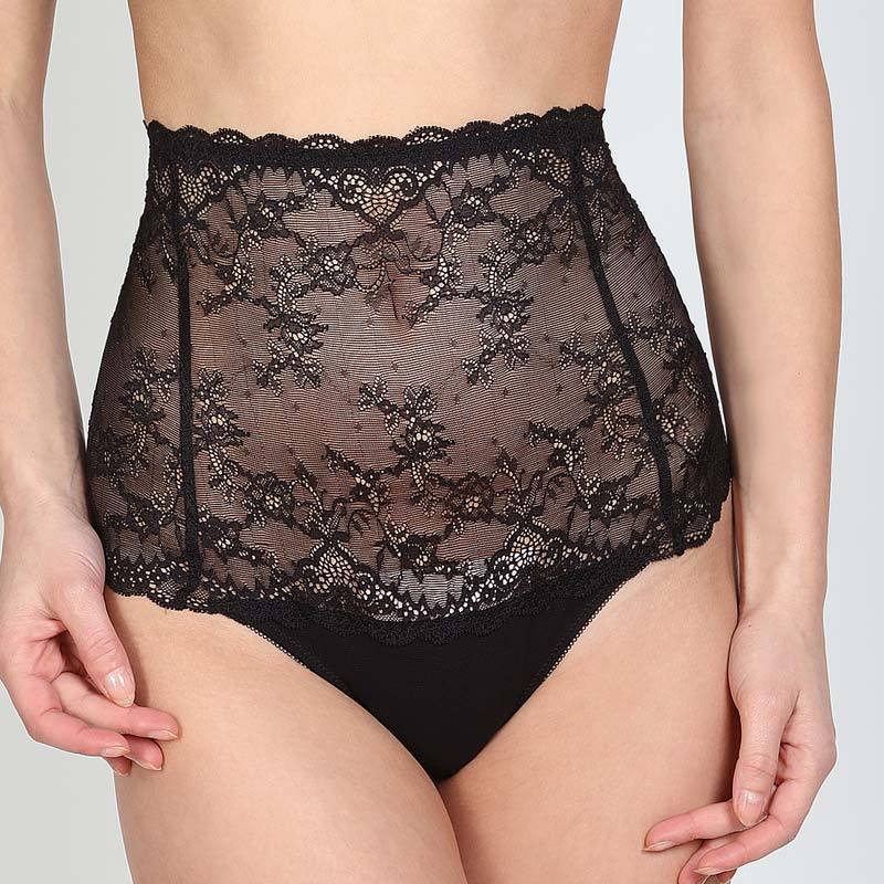 Orhideja Stunner Sheer Lace Ultra High Waist Panty Navy Blue - Image 3