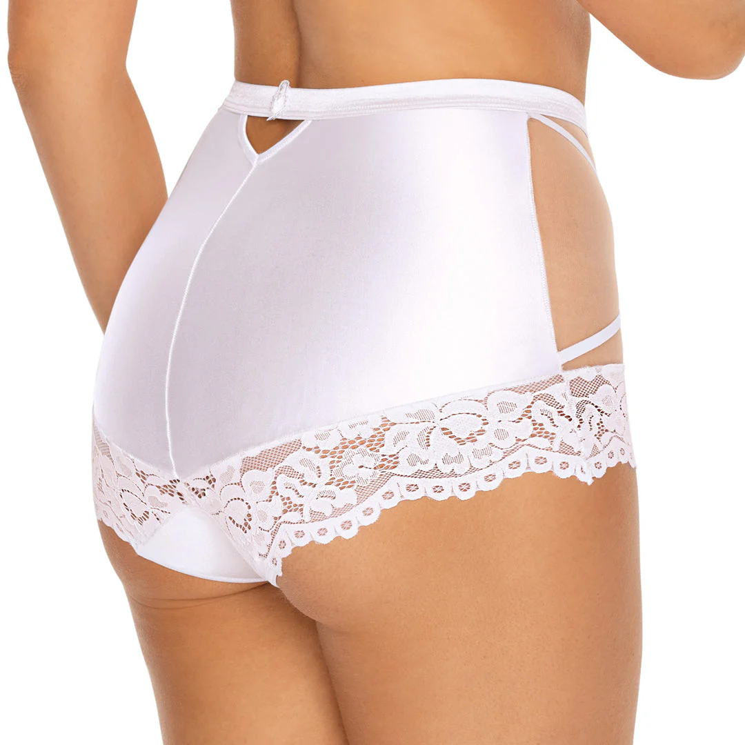 Sheer High-Waist Lace Boxer Brief Torfi White - Image 2