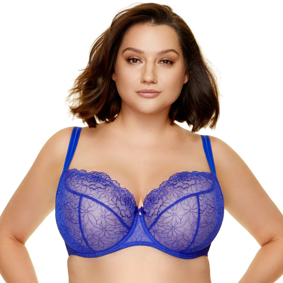 Gorteks Pamela Sapphire Sheer Mesh Balconette Bra - Image 7