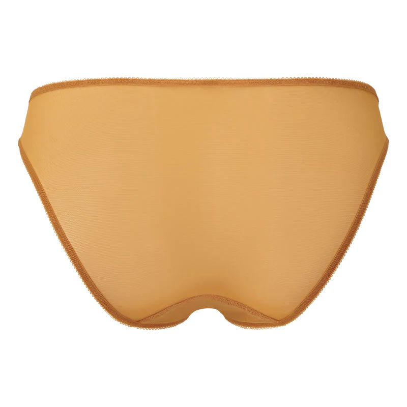 Gossard Glossies Lace Spiced Honey Sheer Bikini Panty - Image 6