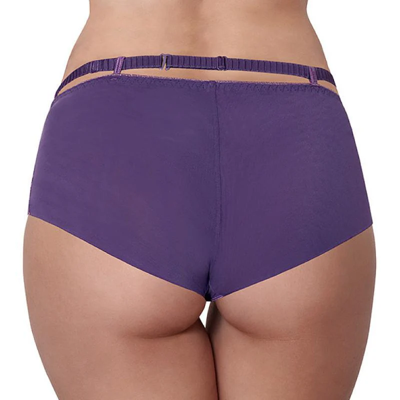 Axami Miami Vibe Purple Sheer Lace Boyshort Panty - Image 2