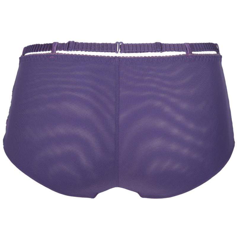 Axami Miami Vibe Purple Sheer Lace Boyshort Panty - Image 4