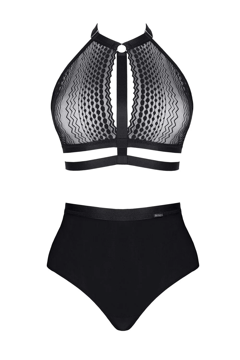 Demoniq Paloma Sheer Lace Bra & High Waist Shorts - Image 4