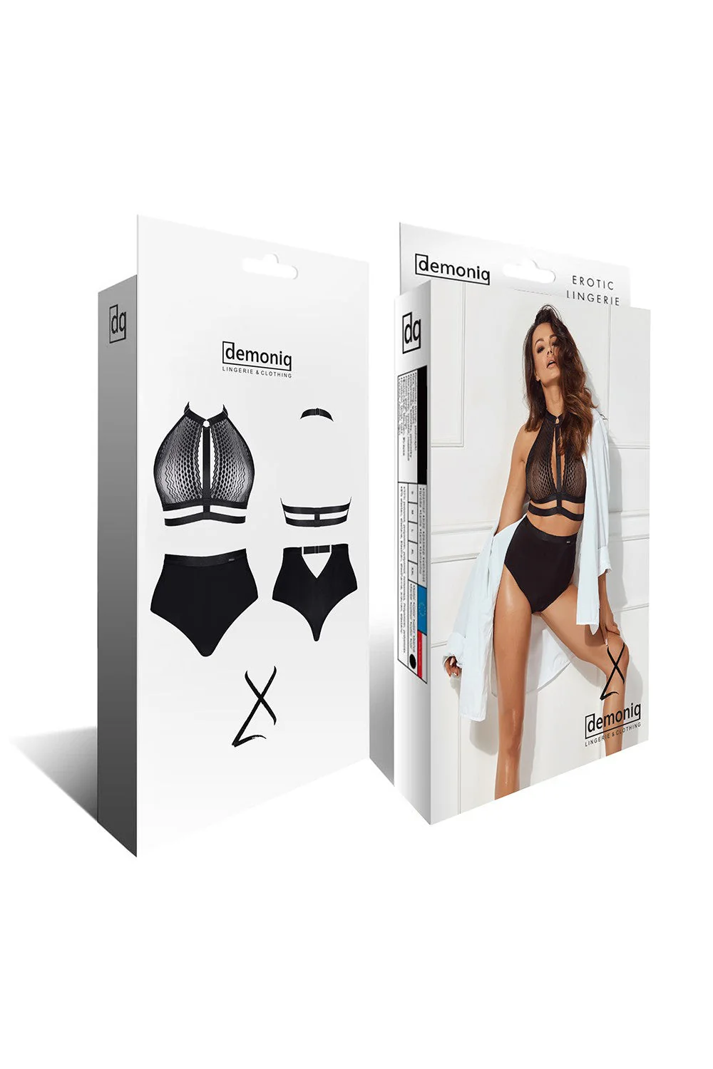 Demoniq Paloma Sheer Lace Bra & High Waist Shorts - Image 6