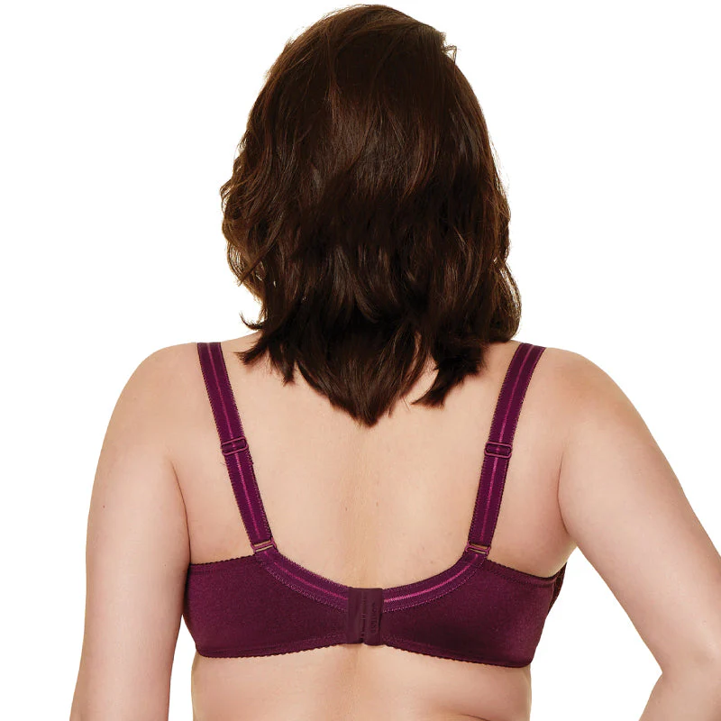Gorteks Pamela Aubergine Sheer Mesh Balconette Bra - Image 4