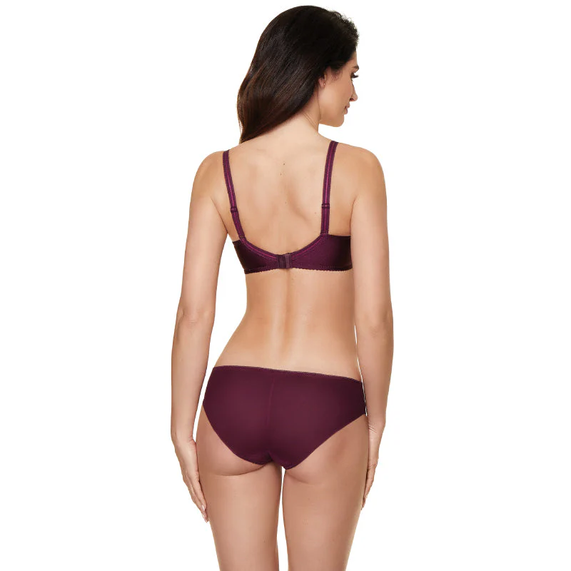 Gorteks Pamela Aubergine Sheer Mesh Balconette Bra - Image 7