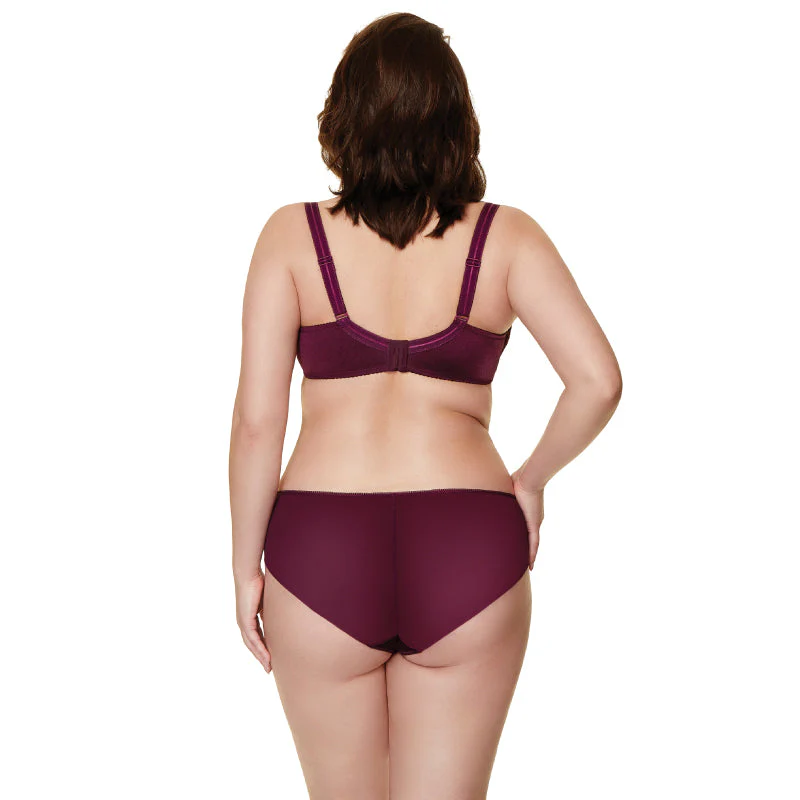 Gorteks Pamela Aubergine Sheer Mesh Balconette Bra - Image 9