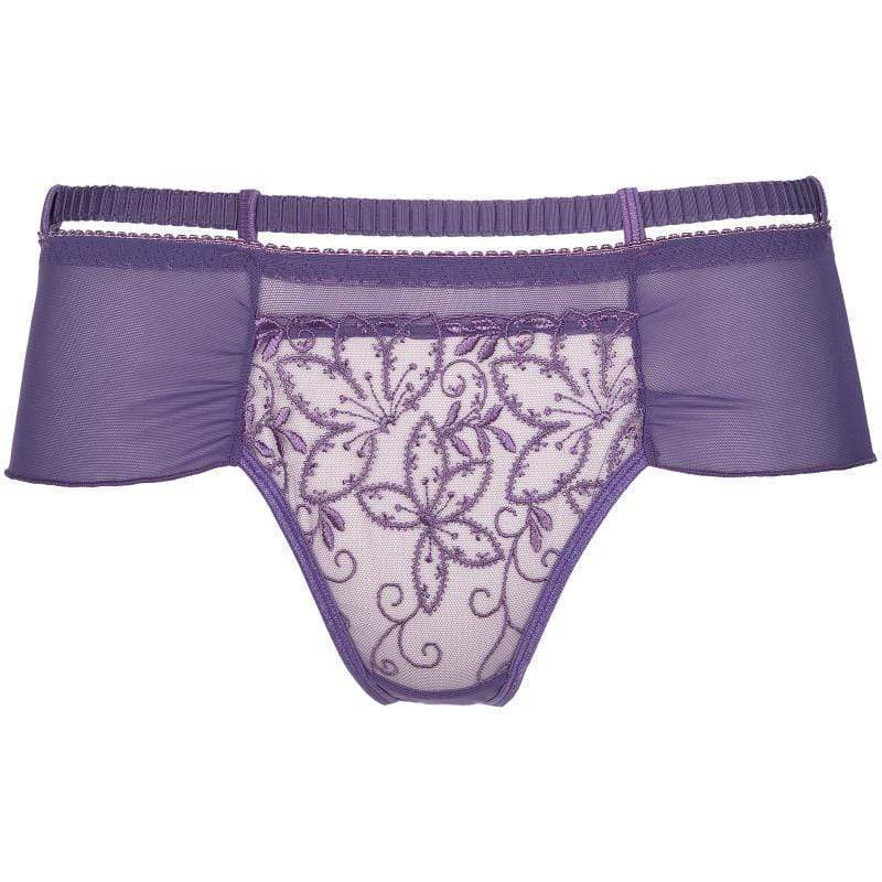 Axami Miami Vibe Purple Sheer Lace Brazilian Thong Panty - Image 3