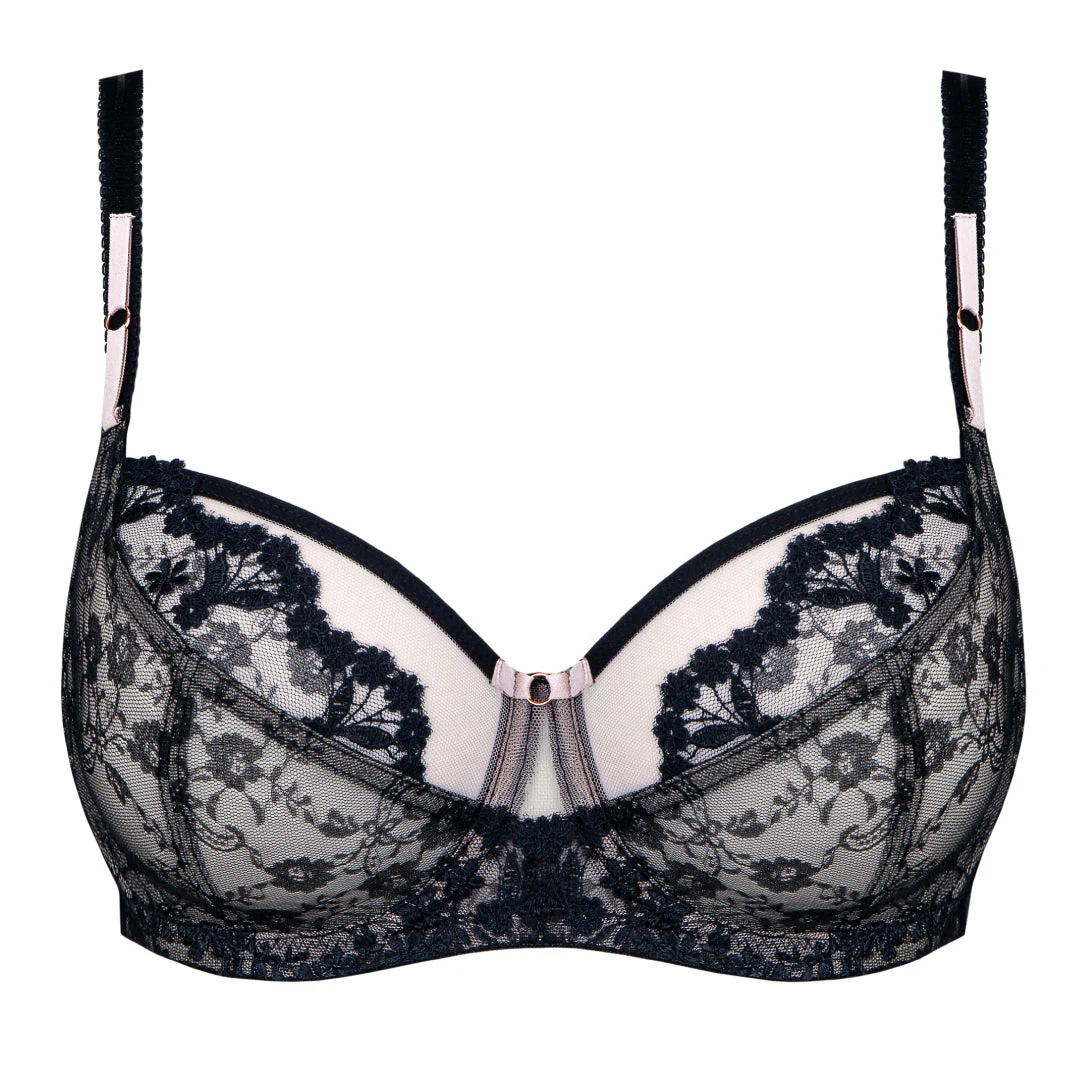 Sheer Lace Full Figure Bra Eir Black - Image 3