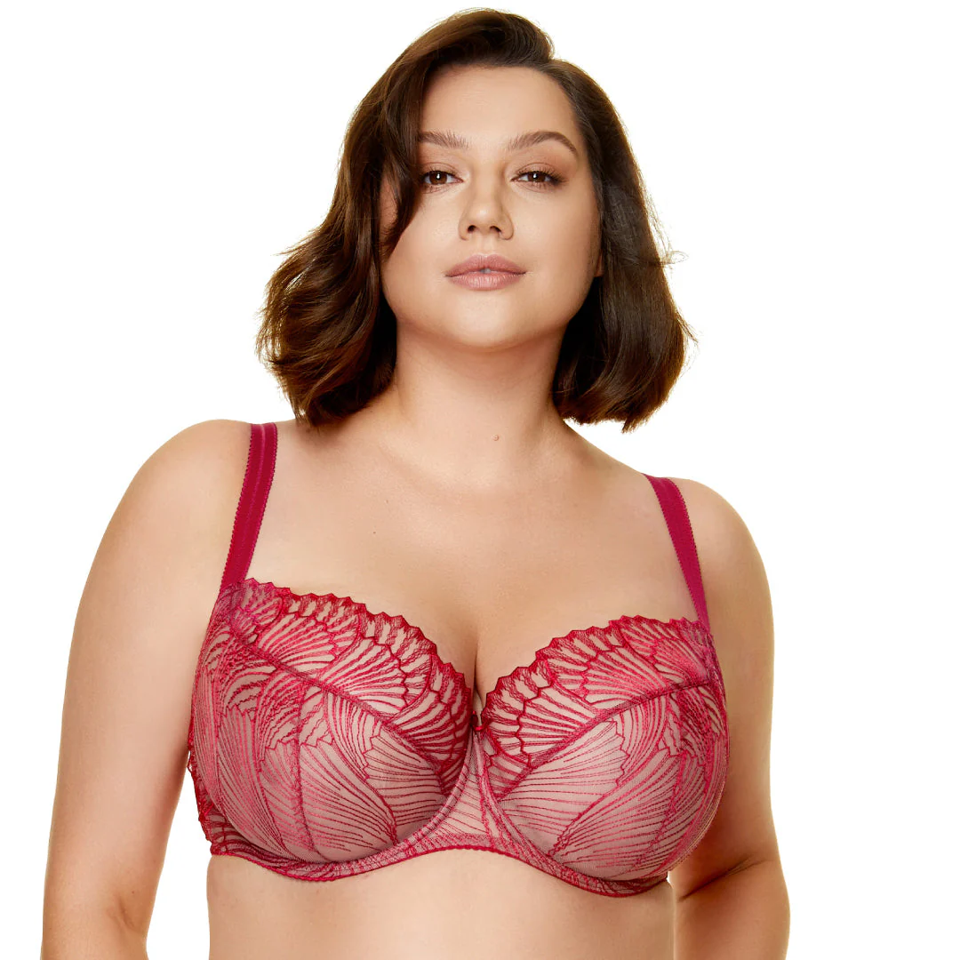 Gorteks Sierra Sheer Mesh Embroidery Full Coverage Bra - Image 3