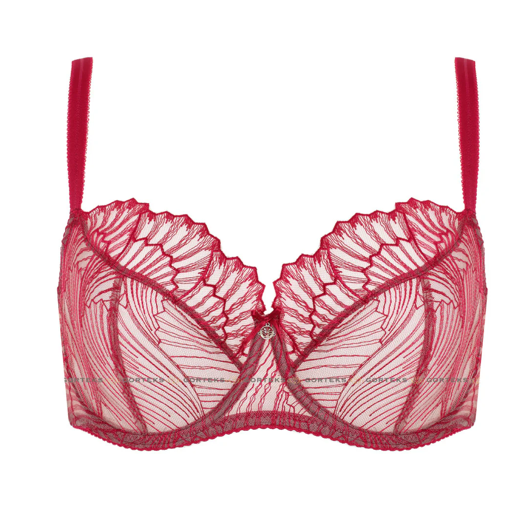 Gorteks Sierra Sheer Mesh Embroidery Full Coverage Bra - Image 4