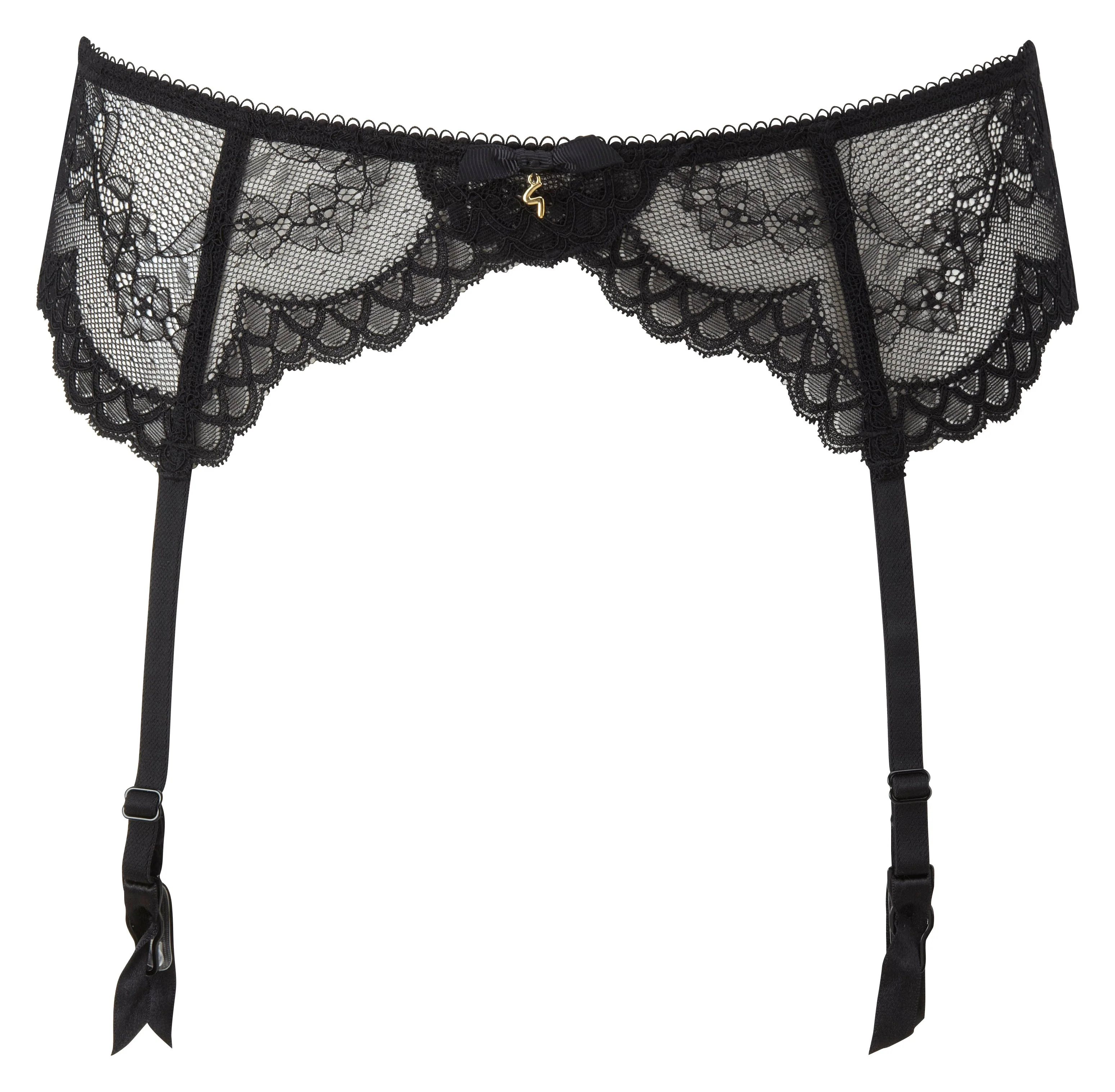 Gossard Superboost Lace Black Sheer Garter Belt - Image 4