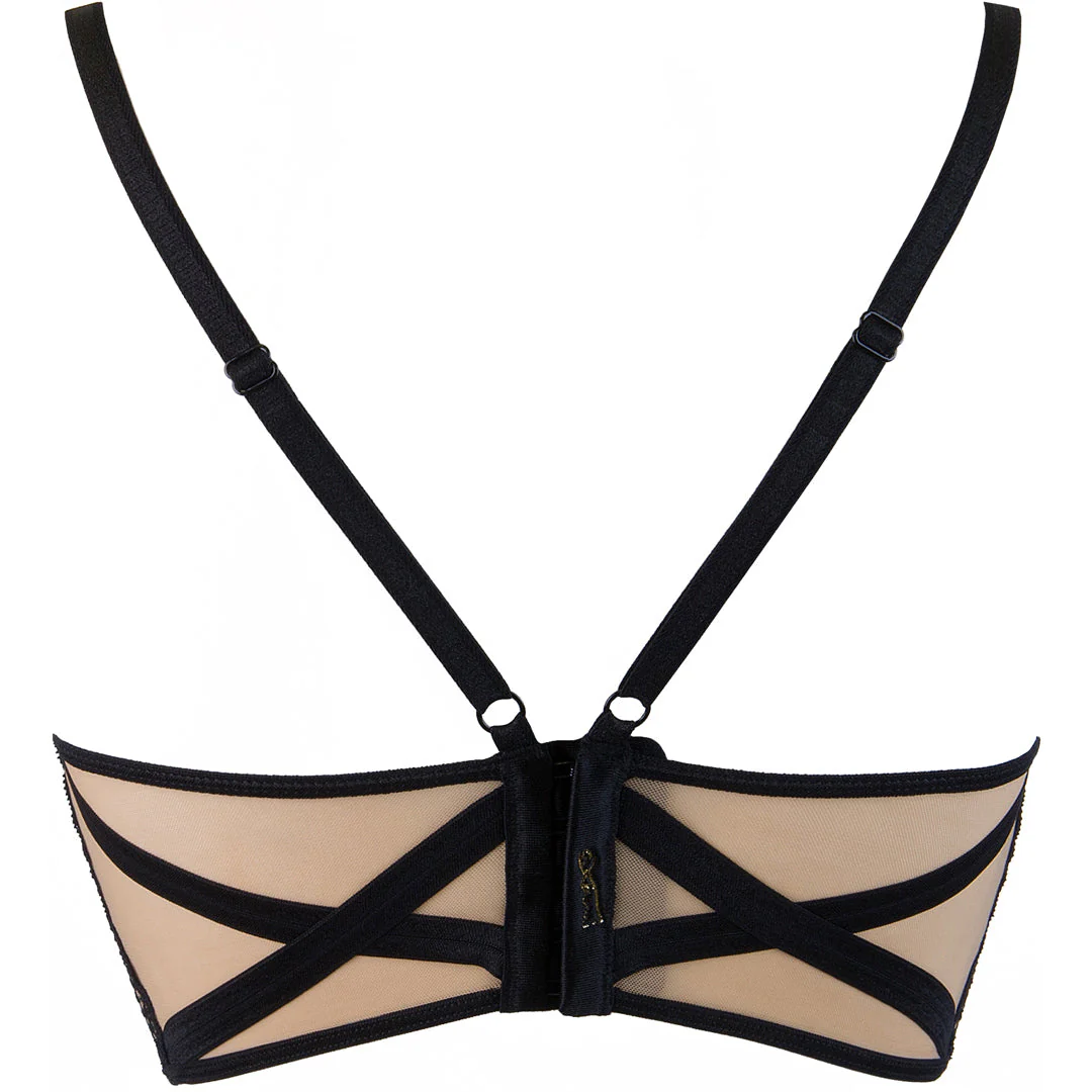 Axami Golden Dream Sheer Lace Longline Plunge Bra - Image 7