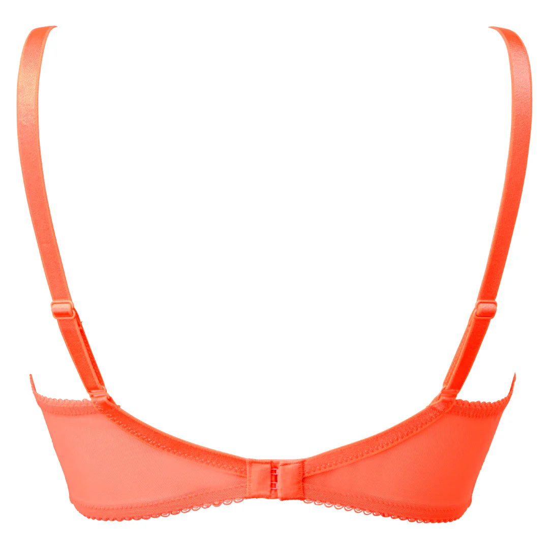 Gossard Superboost Lace Neon Coral Plunge Bra - Image 5