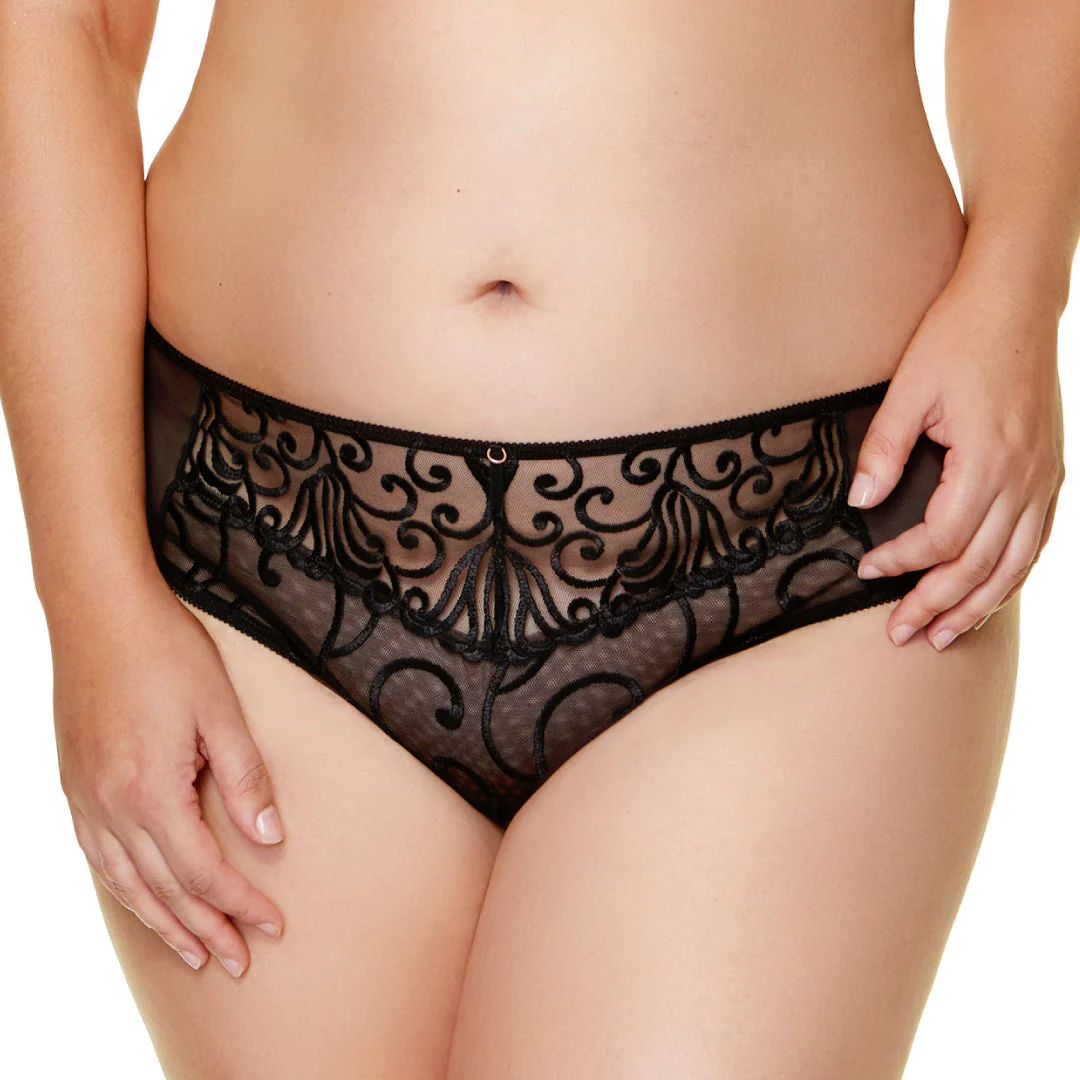 Gorteks Fiore Black Sheer Low Rise Bikini Panty - Image 5