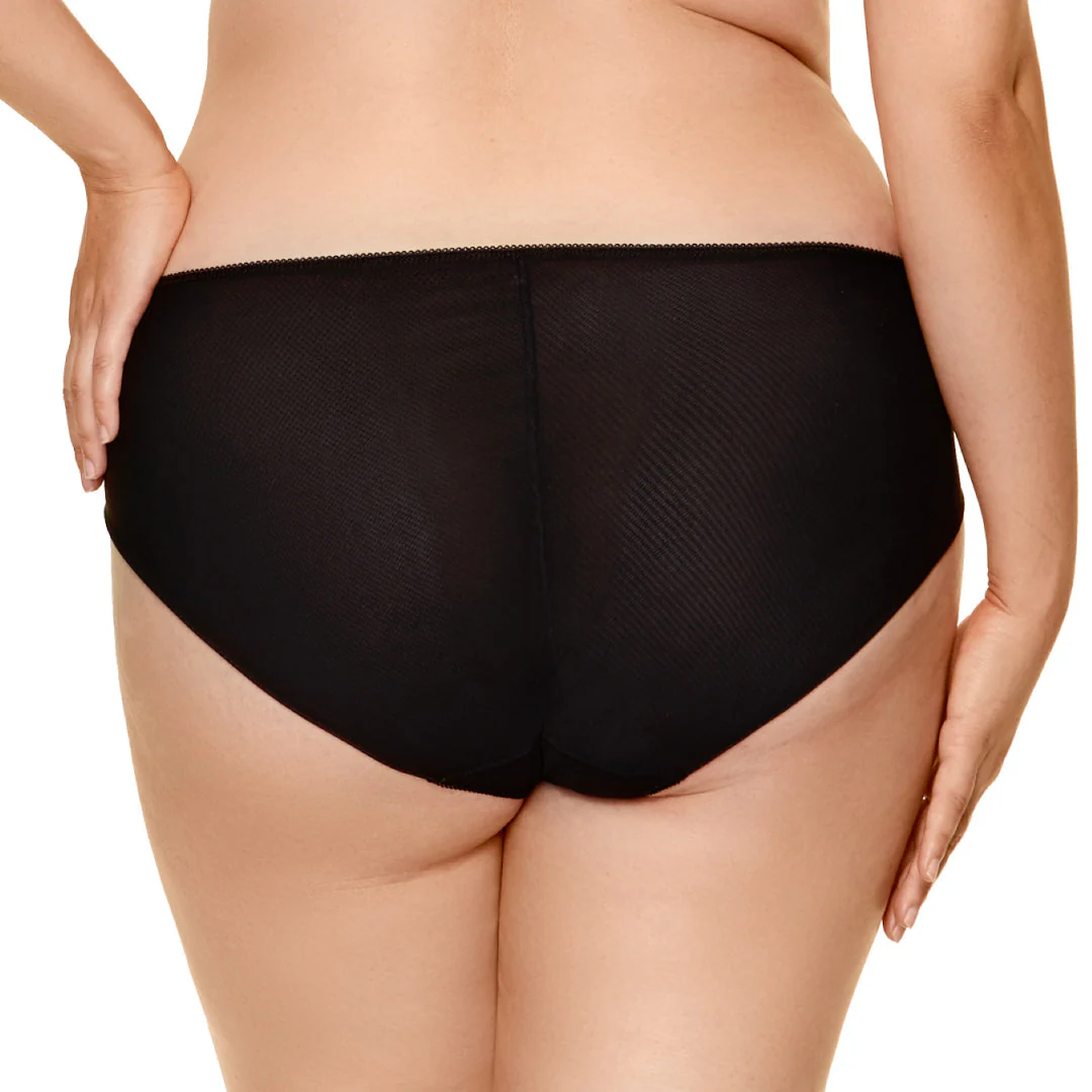 Gorteks Fiore Black Sheer Low Rise Bikini Panty - Image 6
