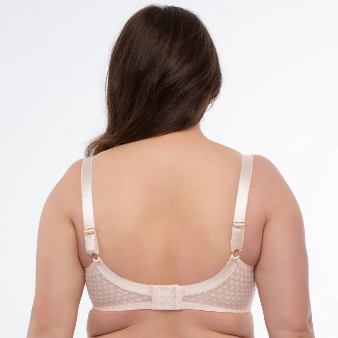 Samanta Donna Powder Rose Sheer Mesh 3-Part Full Cup Bra - Image 2