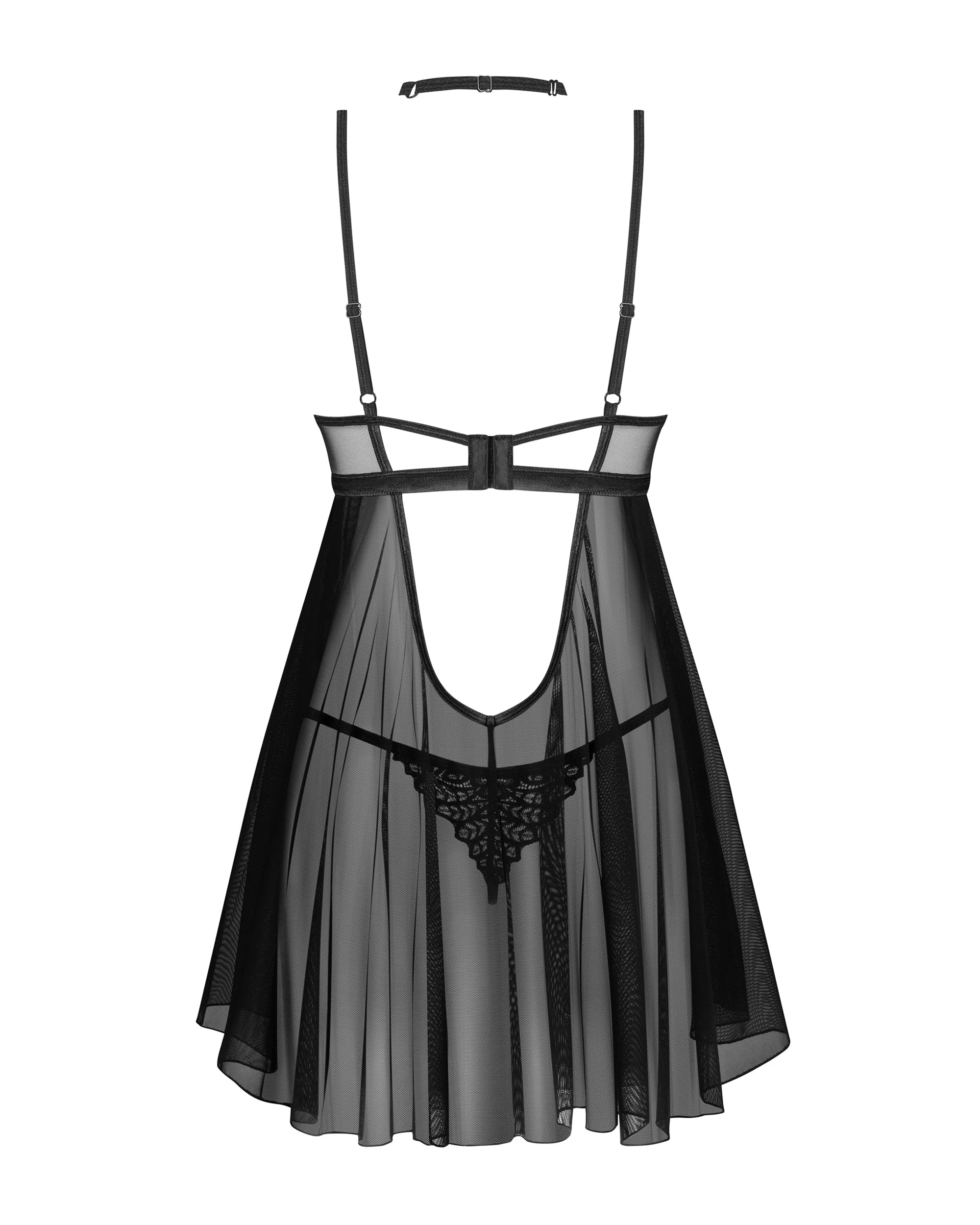 Obsessive Donarella Sheer Mesh Babydoll & String Panty - Image 4