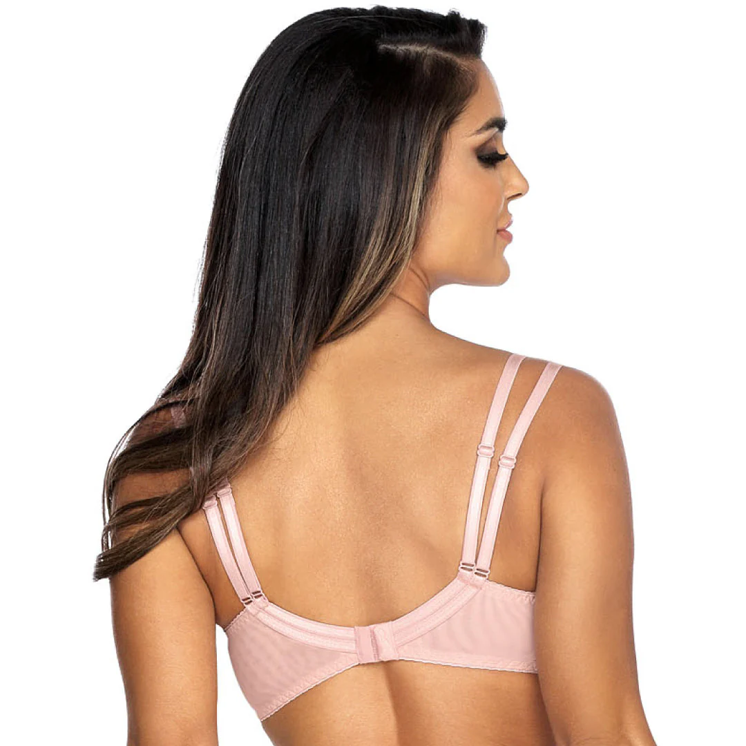 Axami Copper Rose Sheer Mesh Balconette Bra - Image 2
