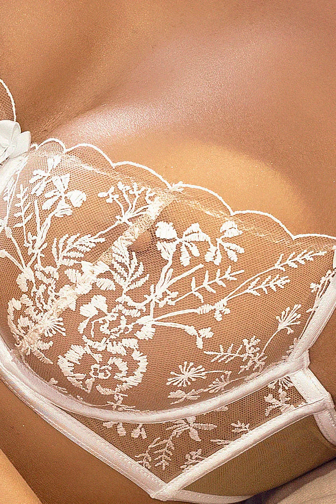 Axami Enigma White Sheer Mesh Balconette Bra - Image 10