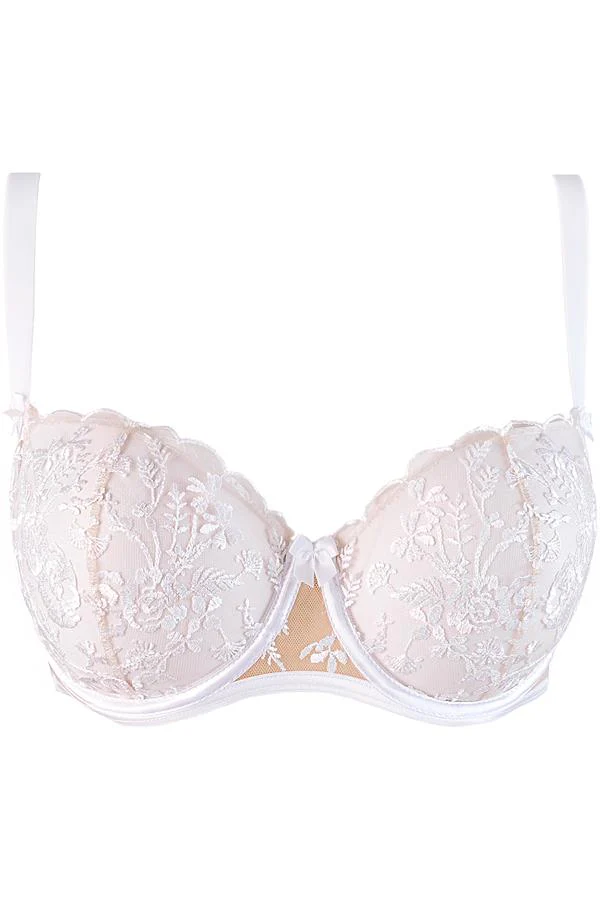 Axami Enigma White Sheer Mesh Balconette Bra - Image 8