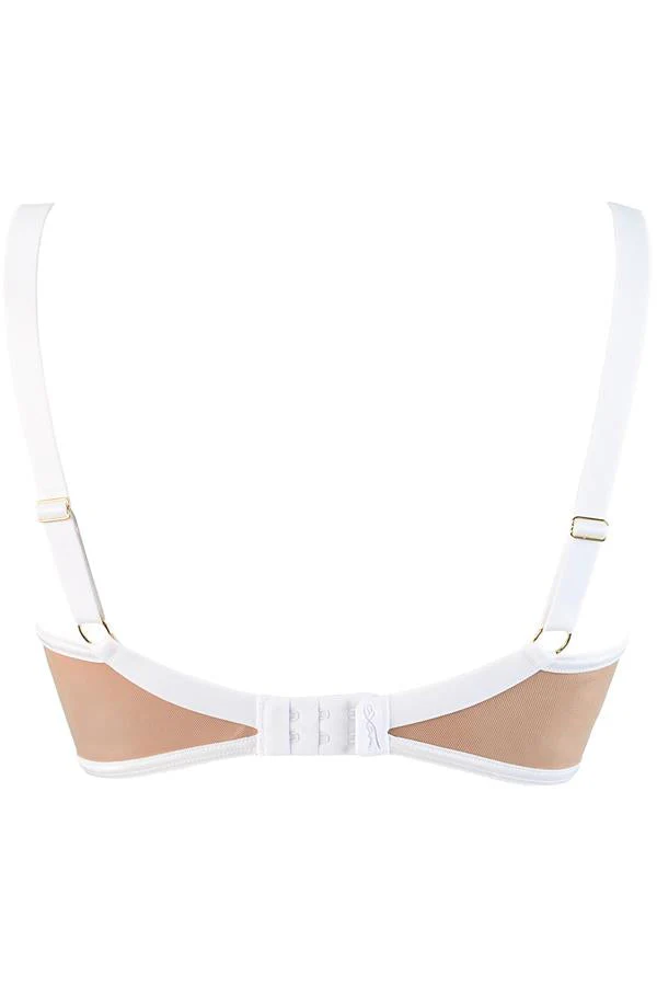 Axami Enigma White Sheer Mesh Balconette Bra - Image 9