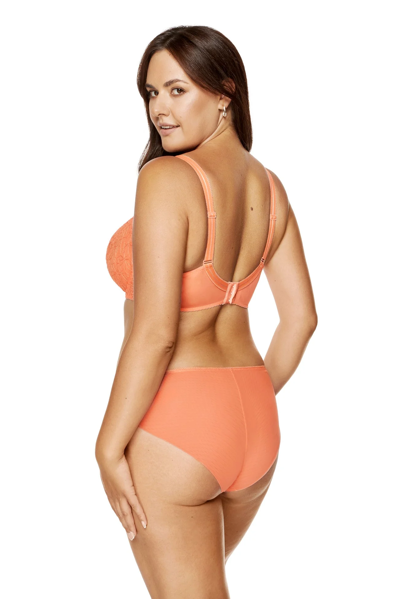 Gorteks Pamela Peach Sheer Mesh Balconette Bra - Image 6