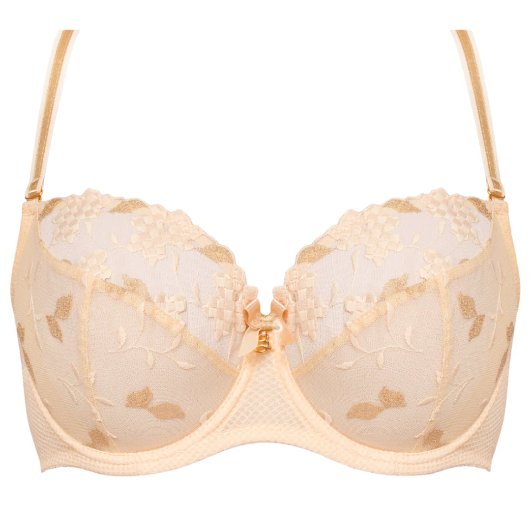 Samanta Valeria Biscuit Sheer Mesh Full Figure Bra - Image 5