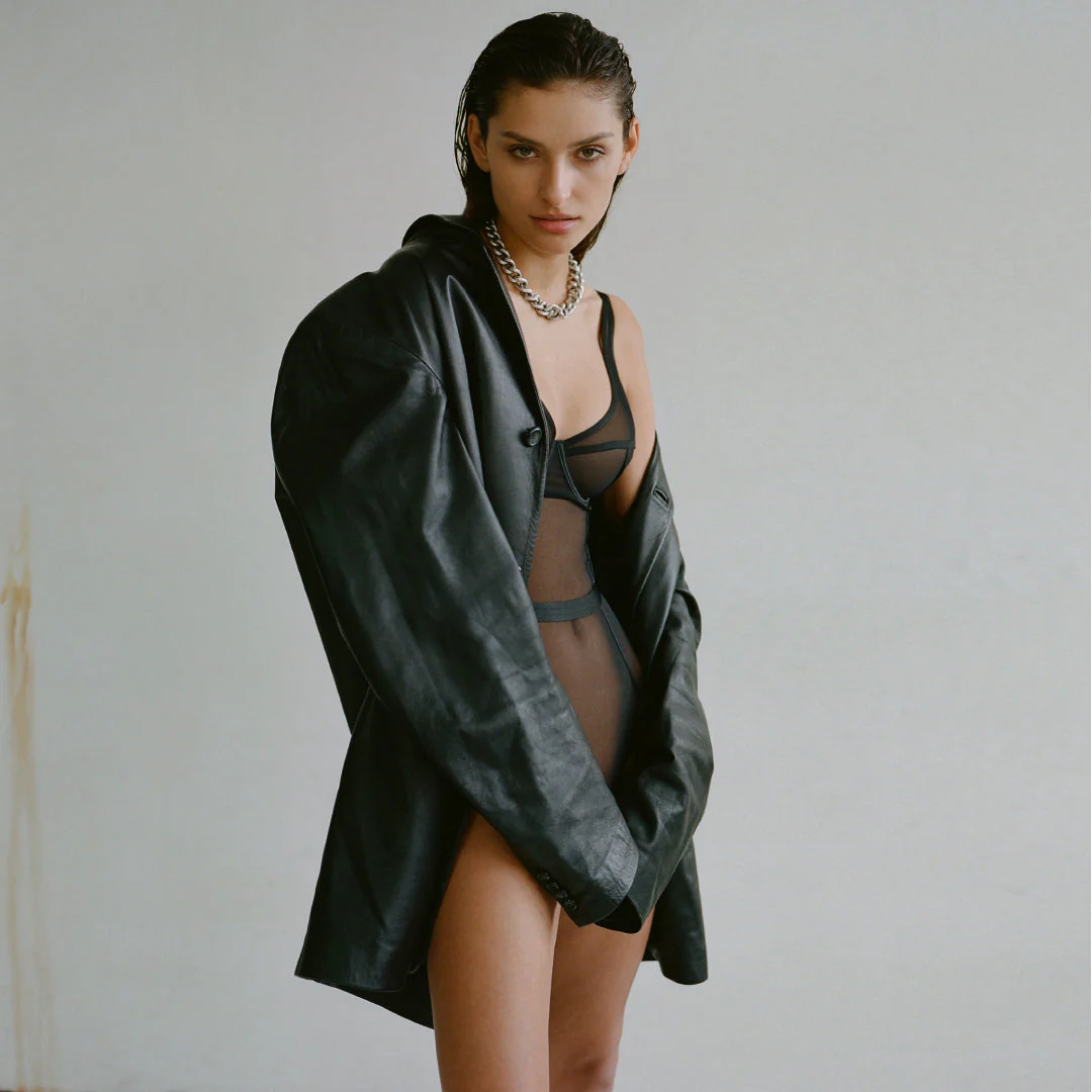 Kinga Mist Contour Sheer Mesh Bodysuit - Image 3