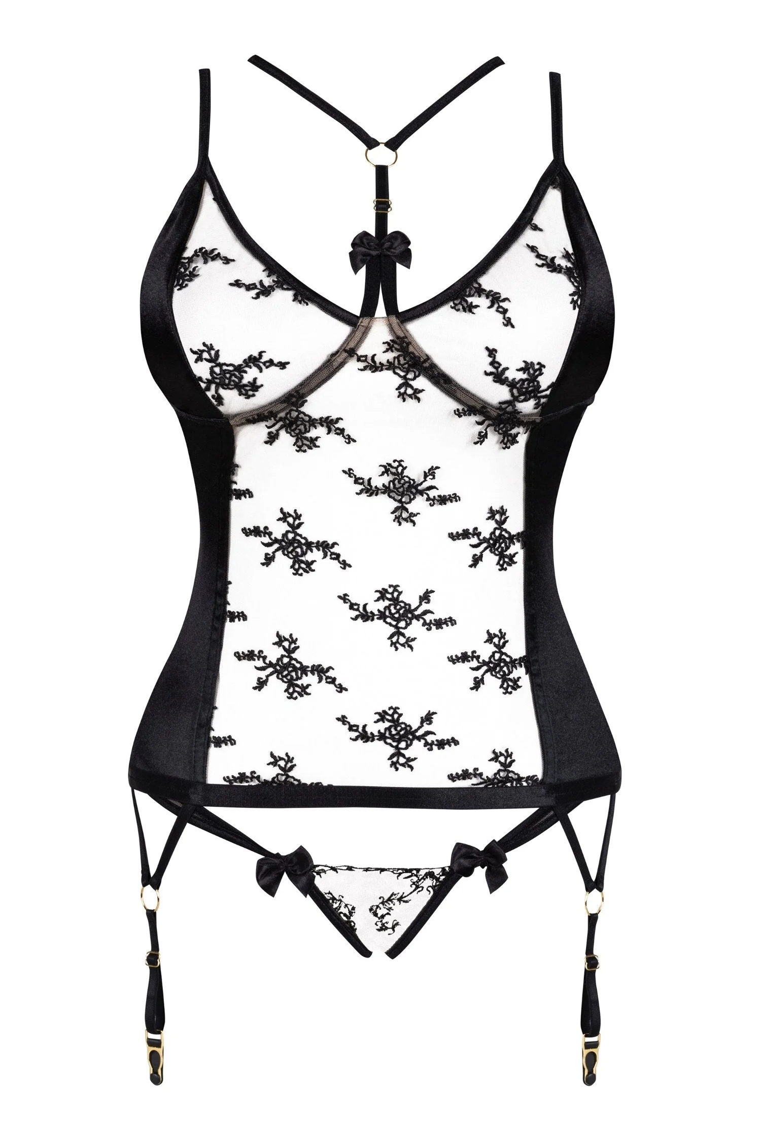Beauty Night Gianna Sheer Mesh Corset - Image 3