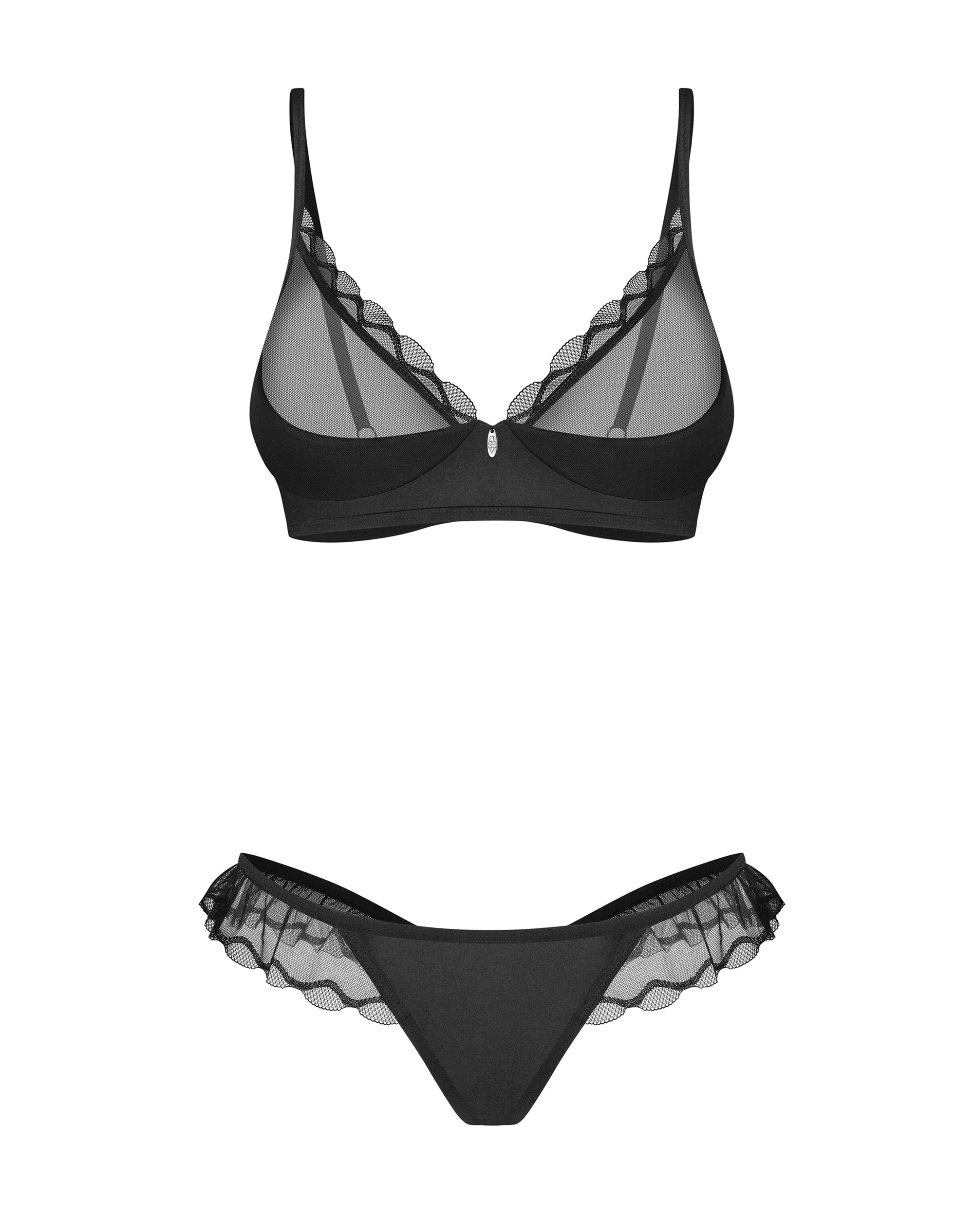 Obsessive Stelisa Sheer Mesh Lingerie Set: Elegant Bra & Thong Duo - Image 7