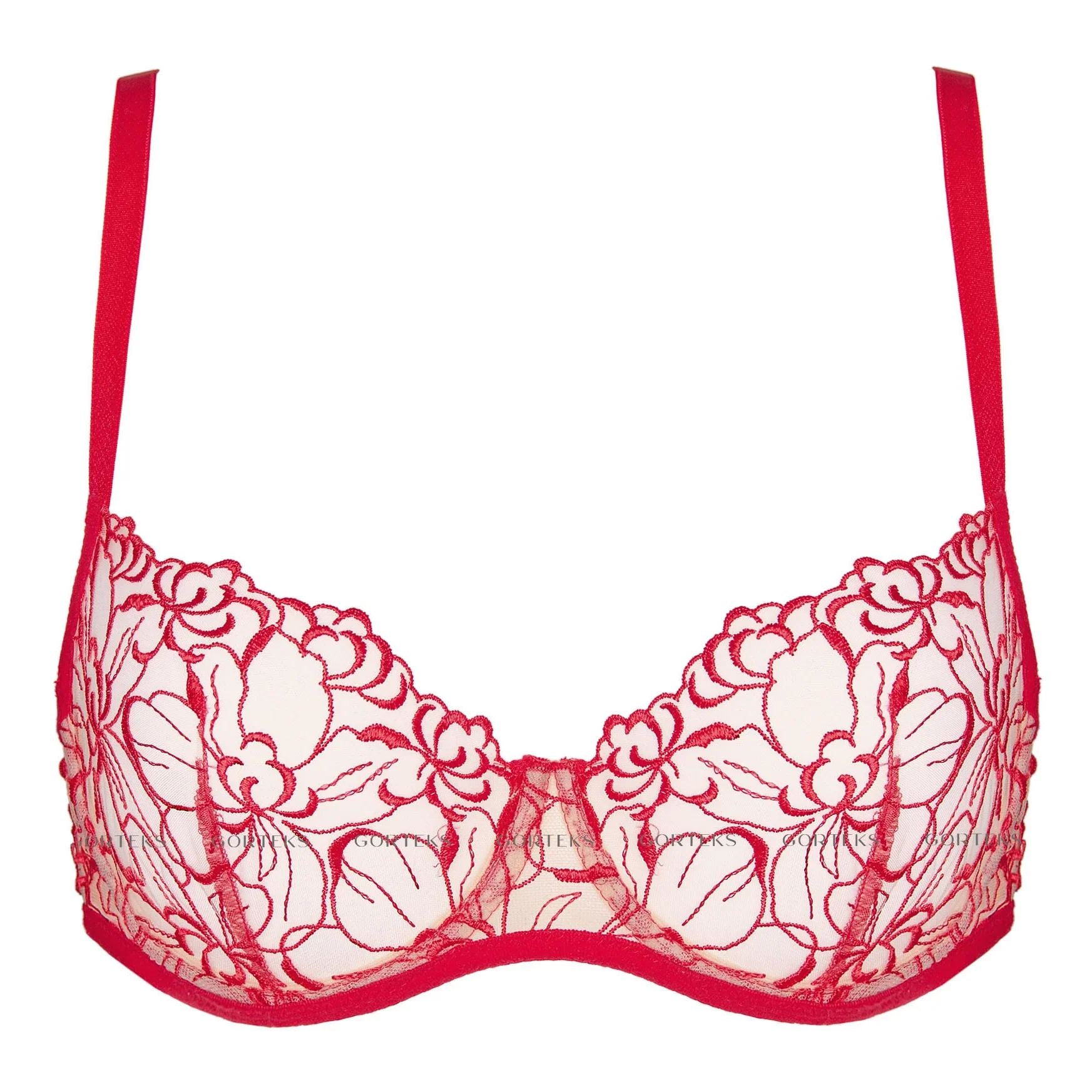 Gorteks Mistress Sheer Mesh Demi Cup Bra - Image 8