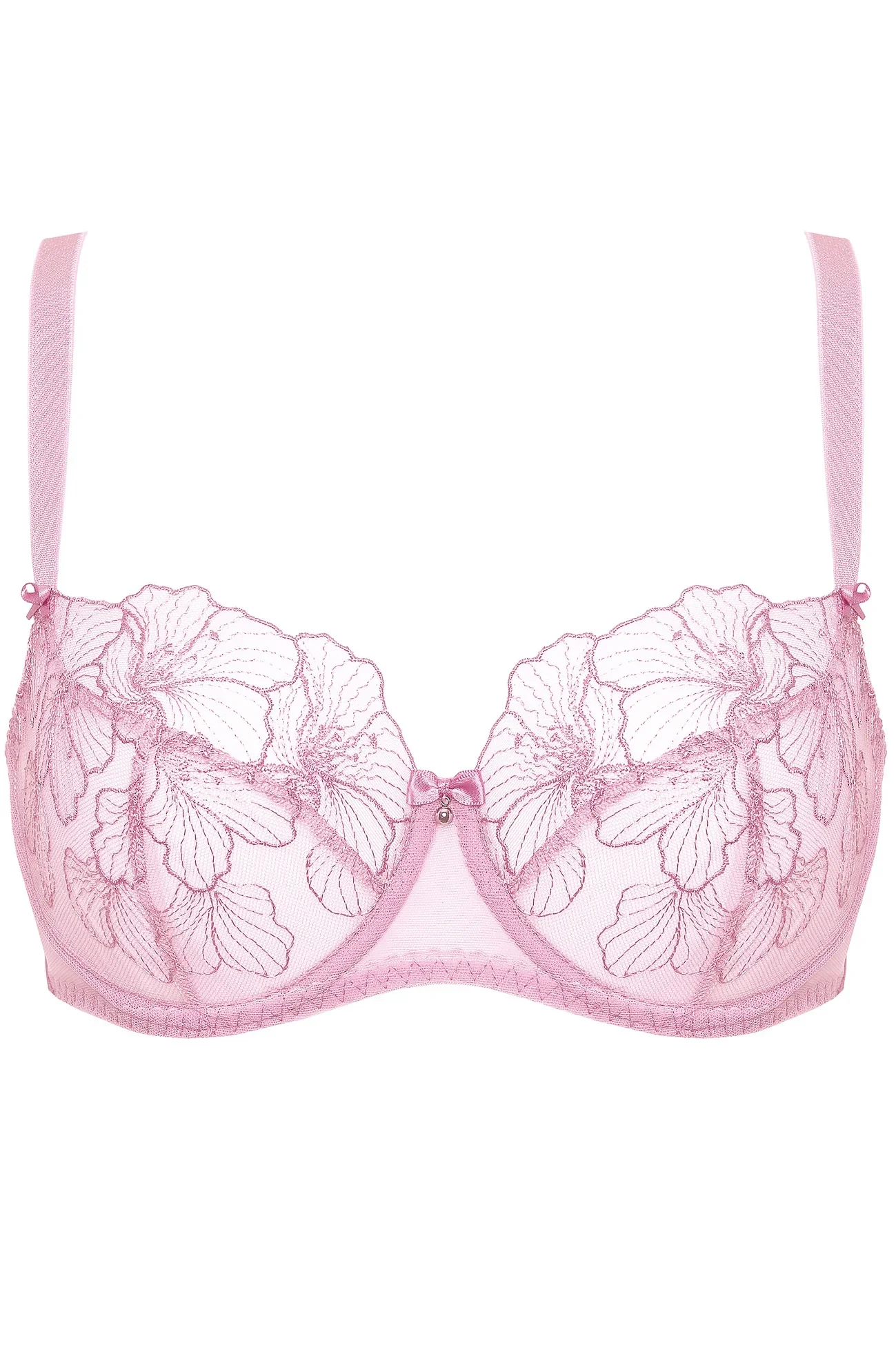Gorteks Bloom Sheer Mesh Floral Embroidered Bra - Image 5
