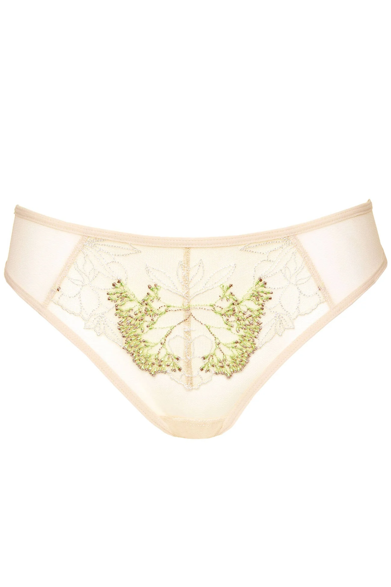 Gorteks Soleil Sheer Mesh Embroidered Brazilian Thong - Image 5