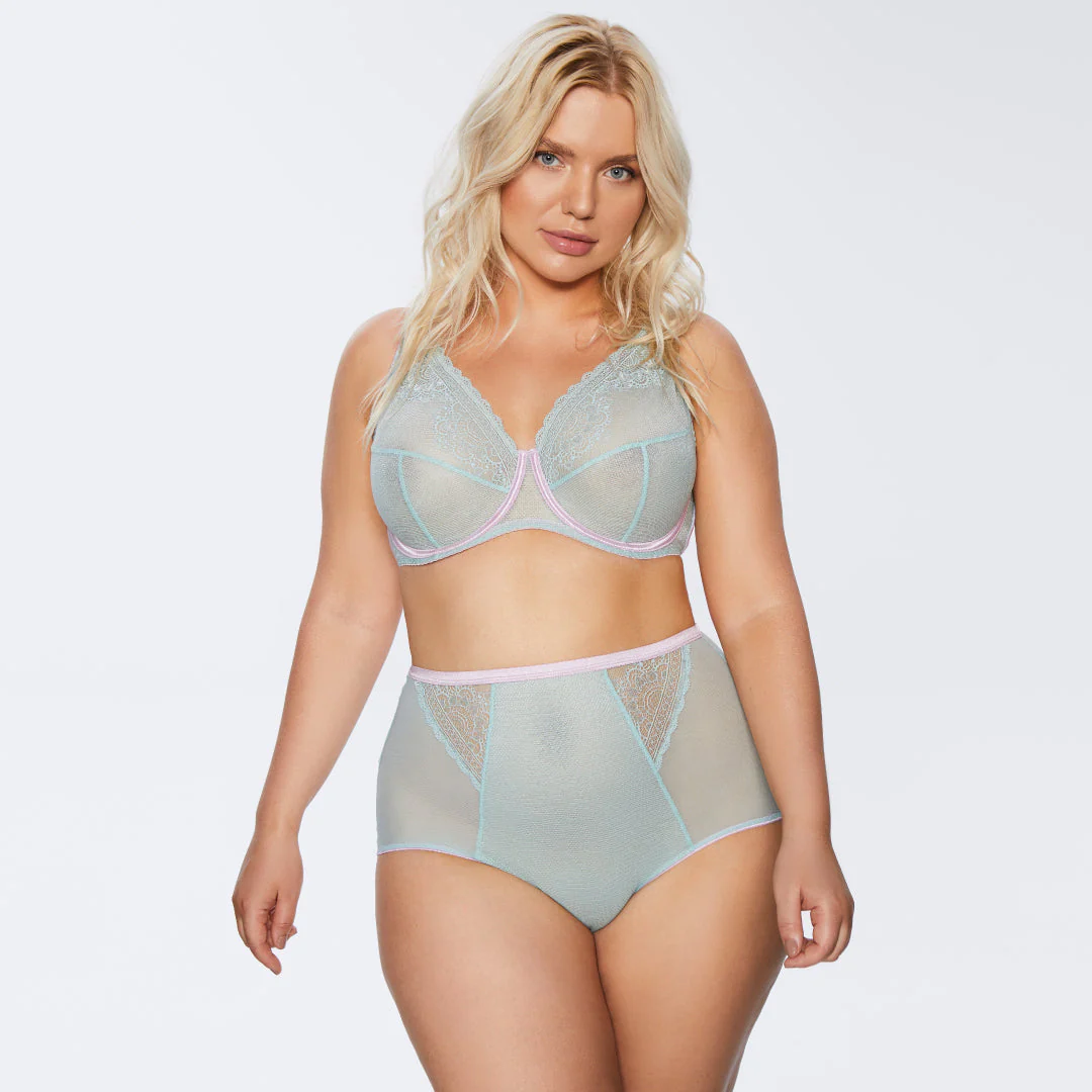 Kinga Pastellove Sheer Mesh Full Busted Bra - Image 3
