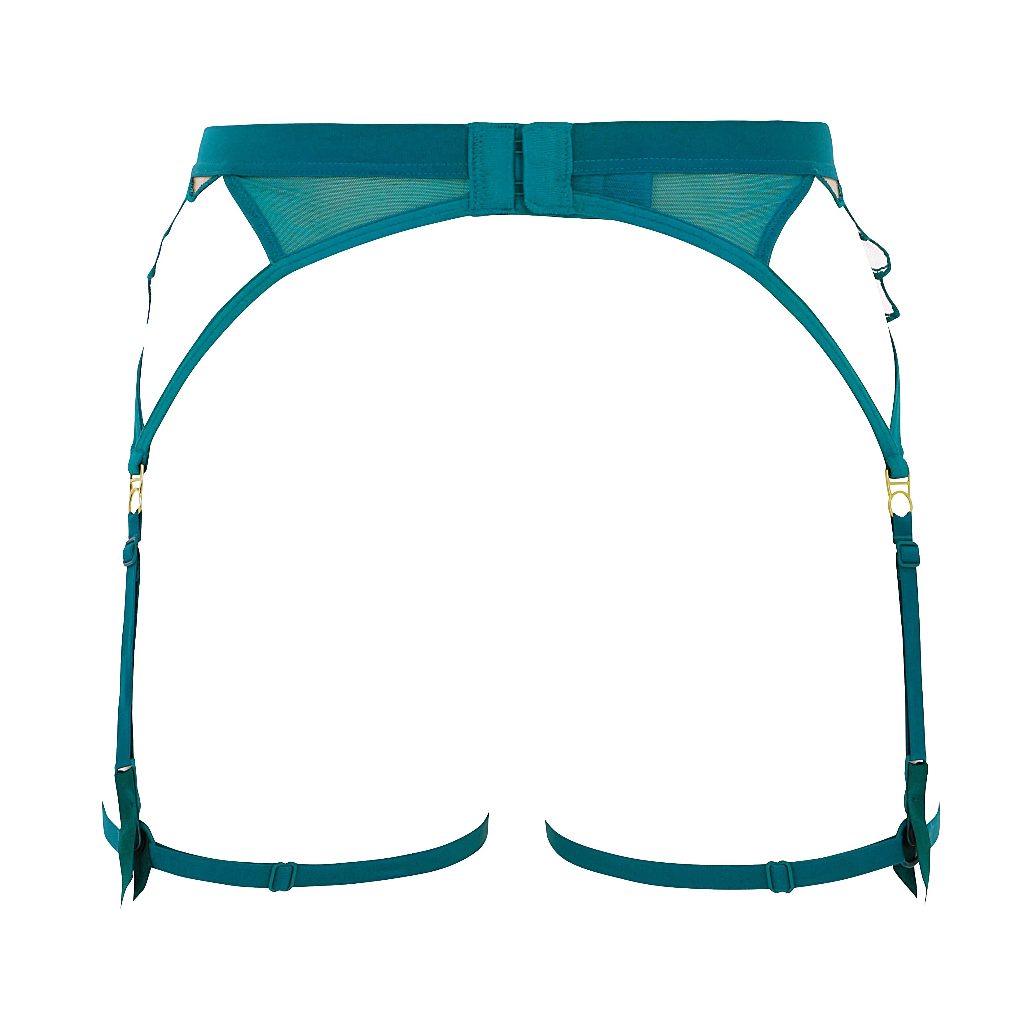 Atelier Amour Cosmic Dream Lagoon Sheer Mesh Garter Belt - Image 6