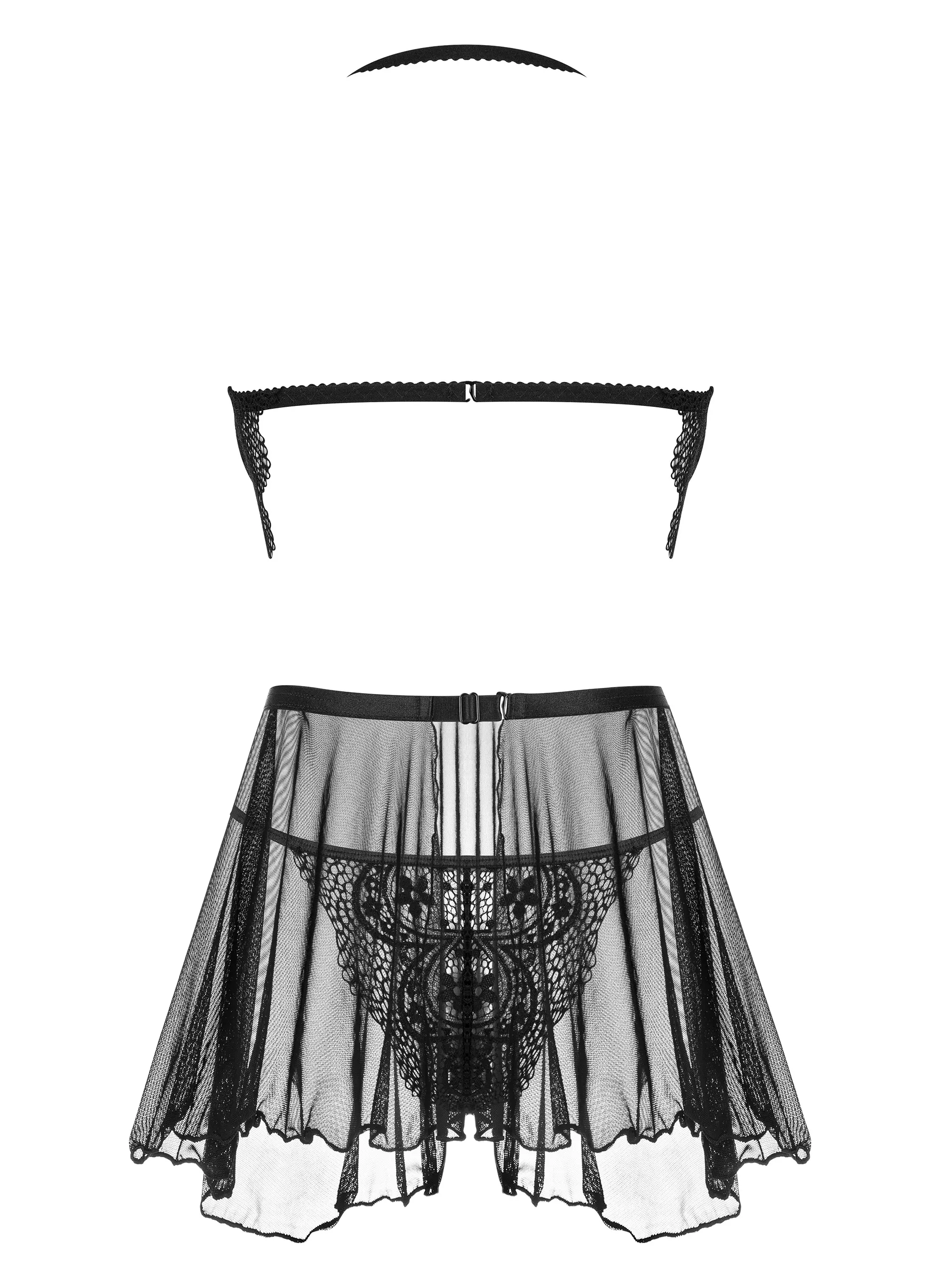 Beauty Night Dark Mirage Sheer Mesh Lace Chemise - Image 5