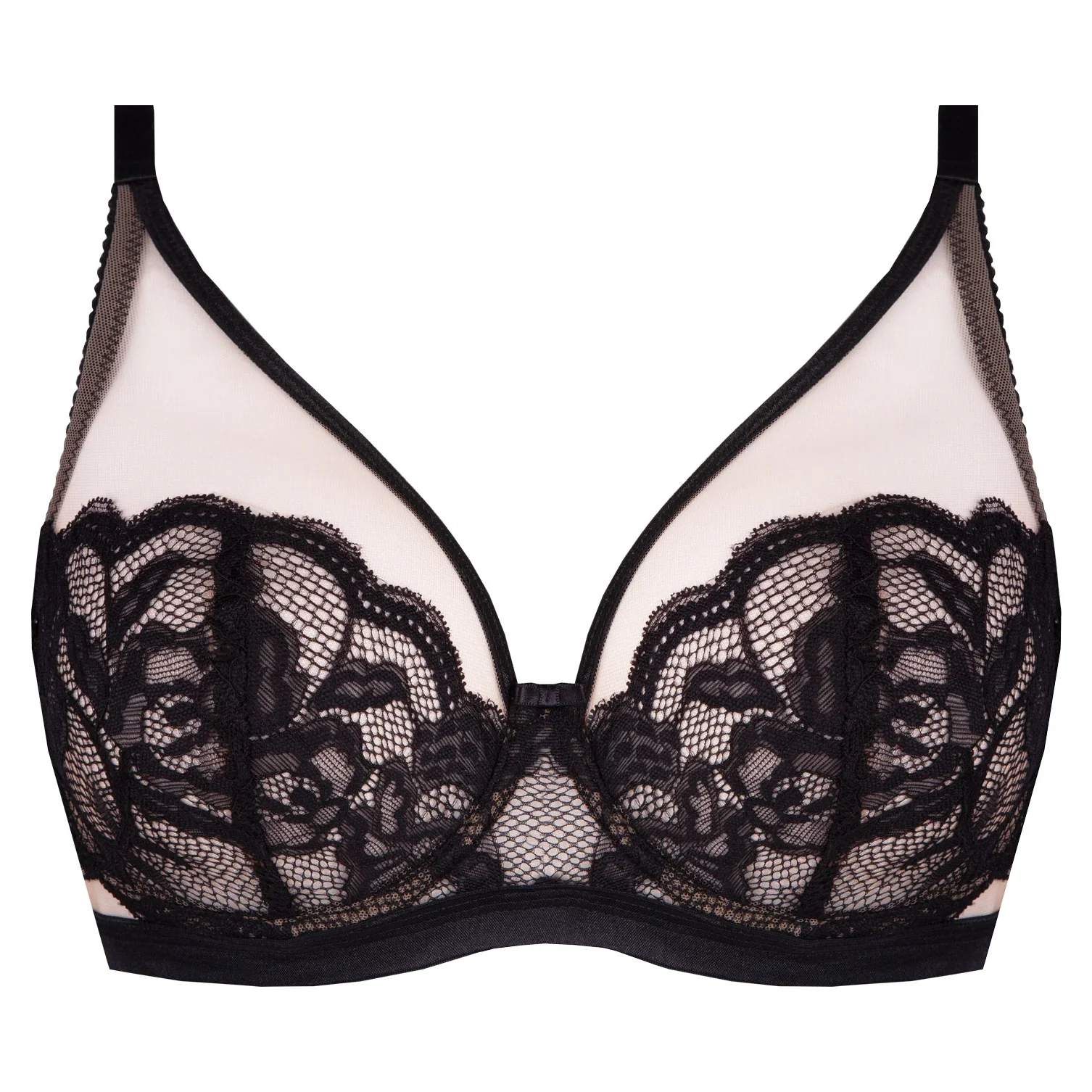 Unikat Carmella Sheer Mesh Lace Plunge Bra - Image 2