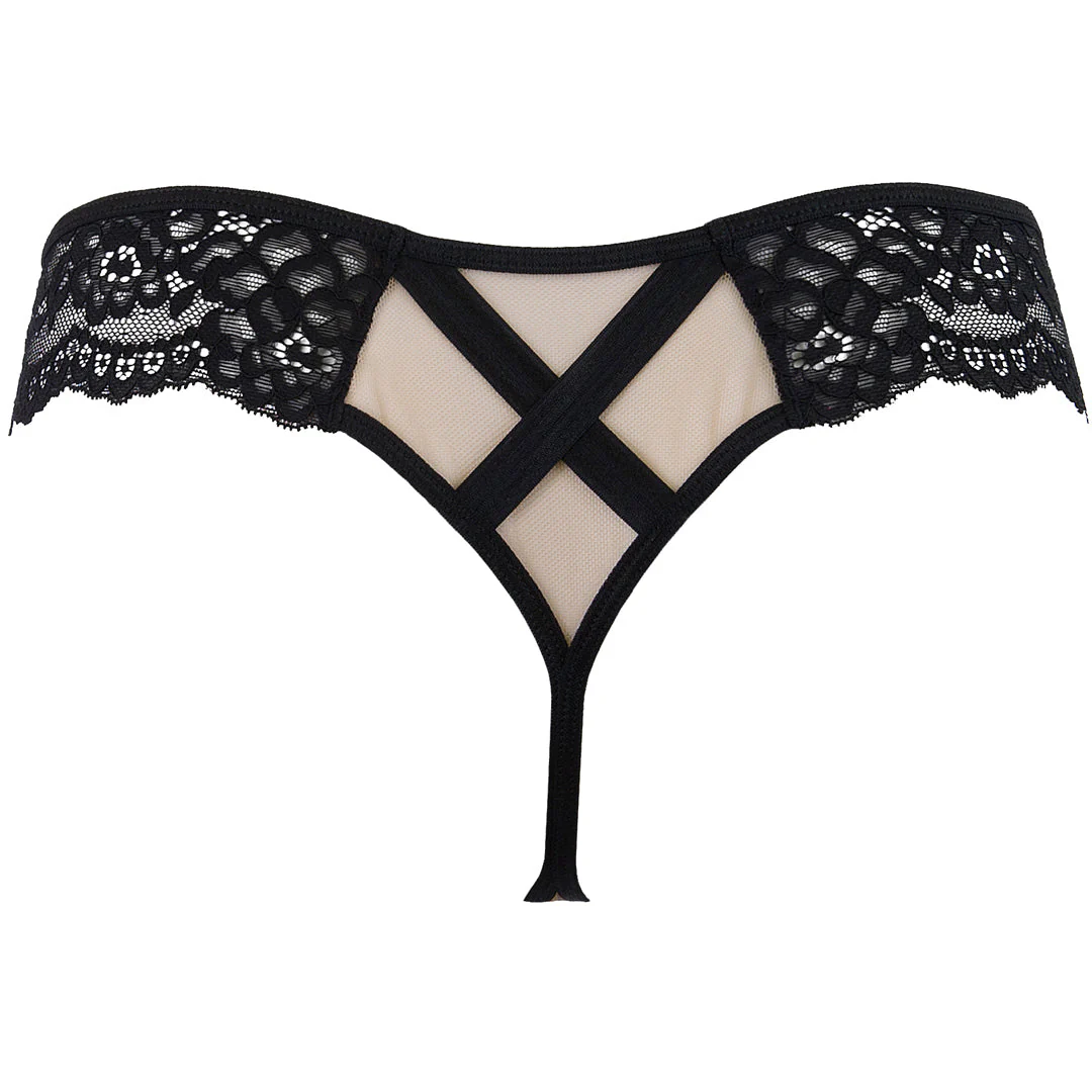 Axami Golden Dream Sheer Mesh Lace Thong Panty - Image 6